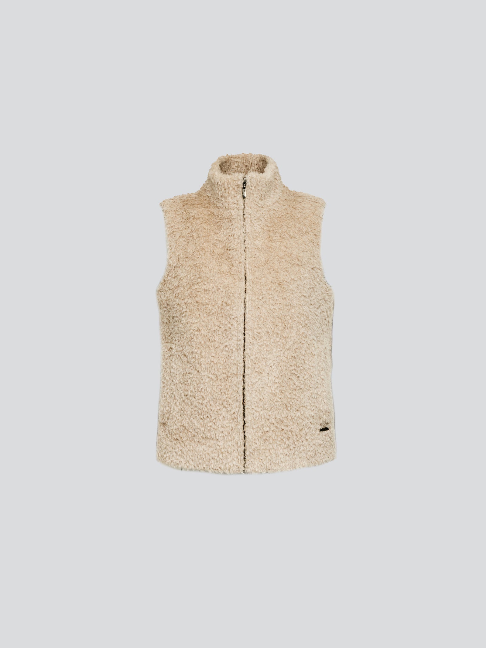 Young Vest Alpaca Suri & Wool Color Beige