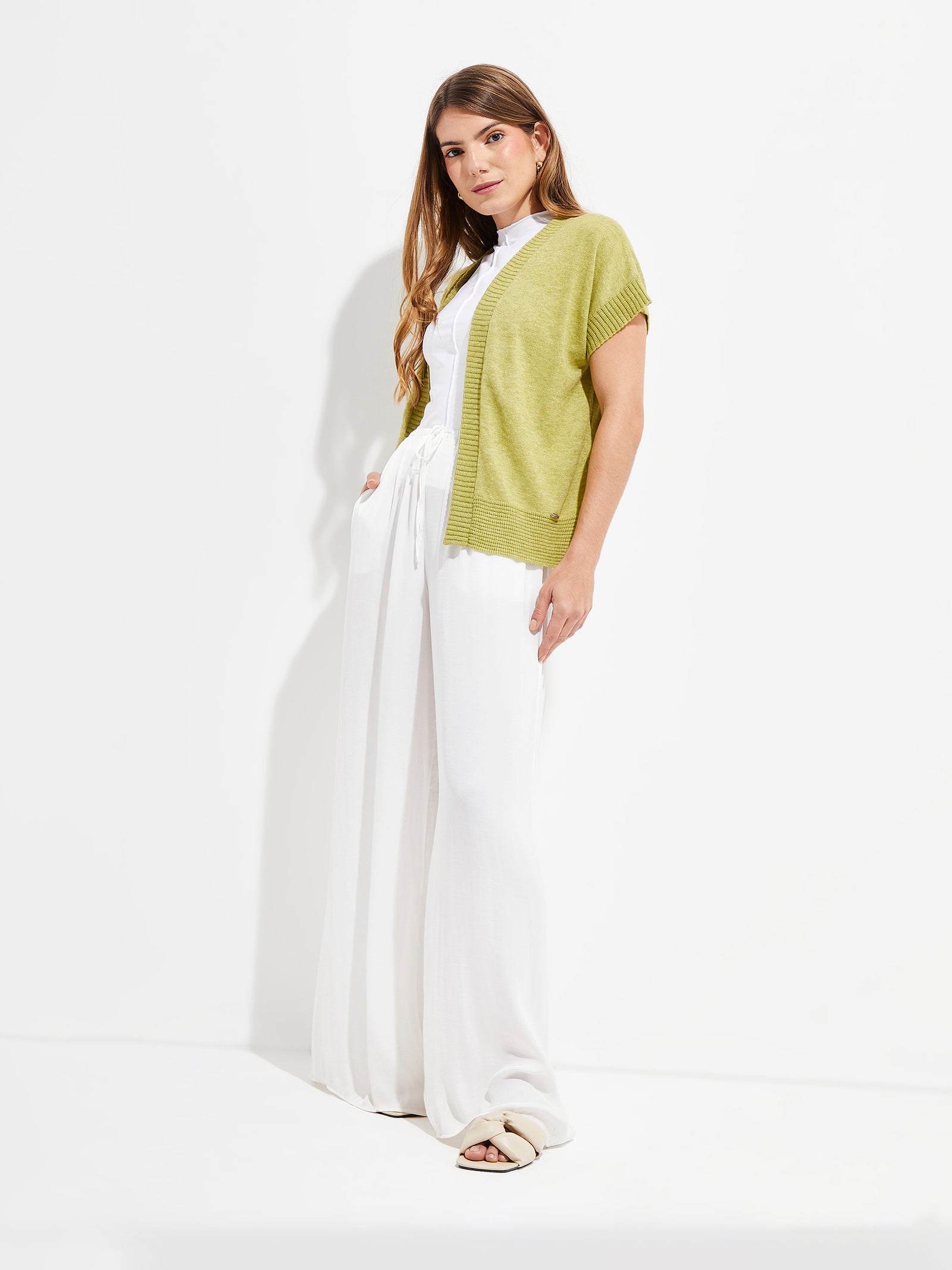 Ymelde Vest Cotton Color Green