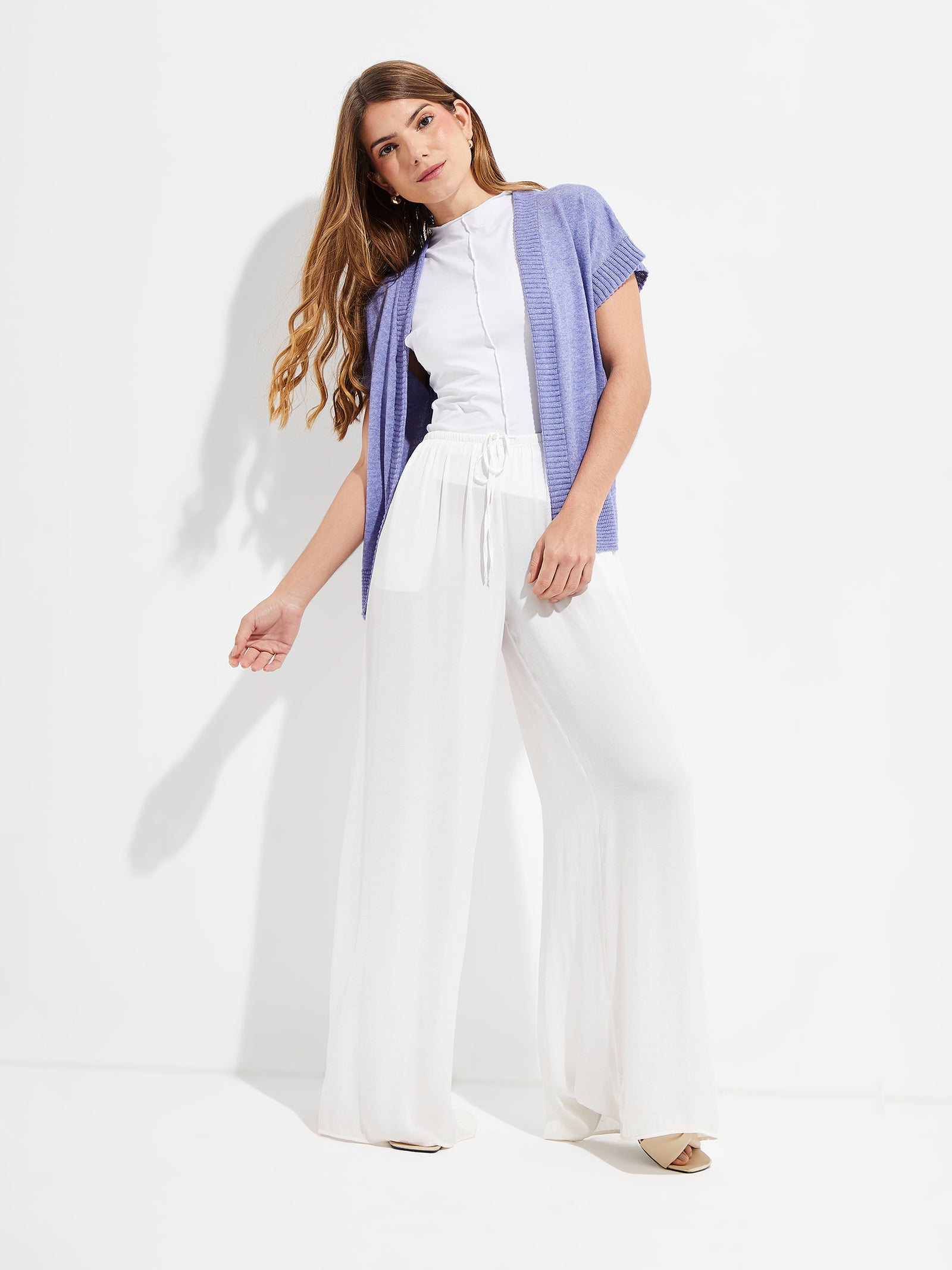 Ymelde Vest Cotton Color Blue