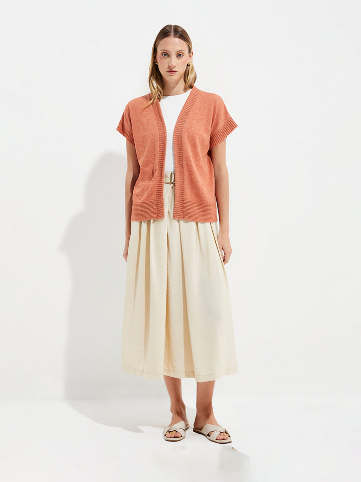 Ymelde Vestido de algodón color naranja