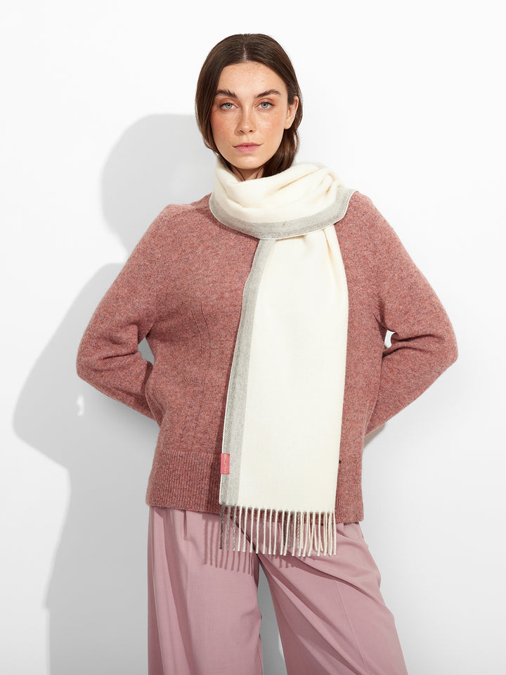 Ravenna Scarf Baby Alpaca Color Ecru