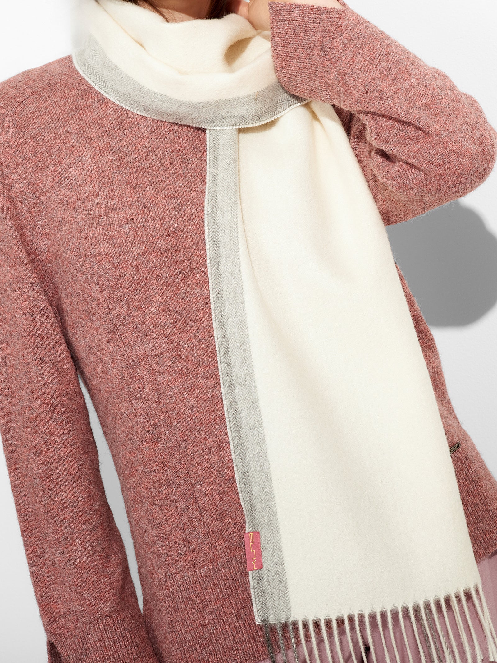 Ravenna Scarf Baby Alpaca Color Ecru