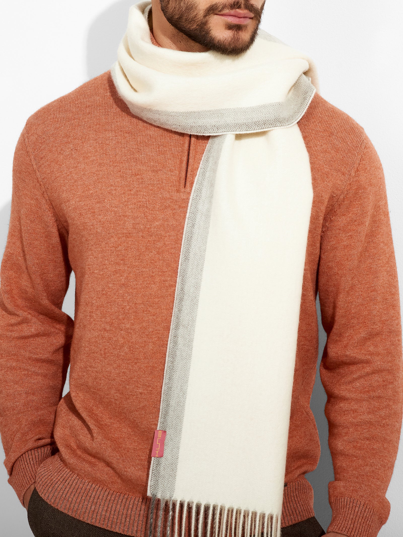 Ravenna Scarf Baby Alpaca Color Ecru