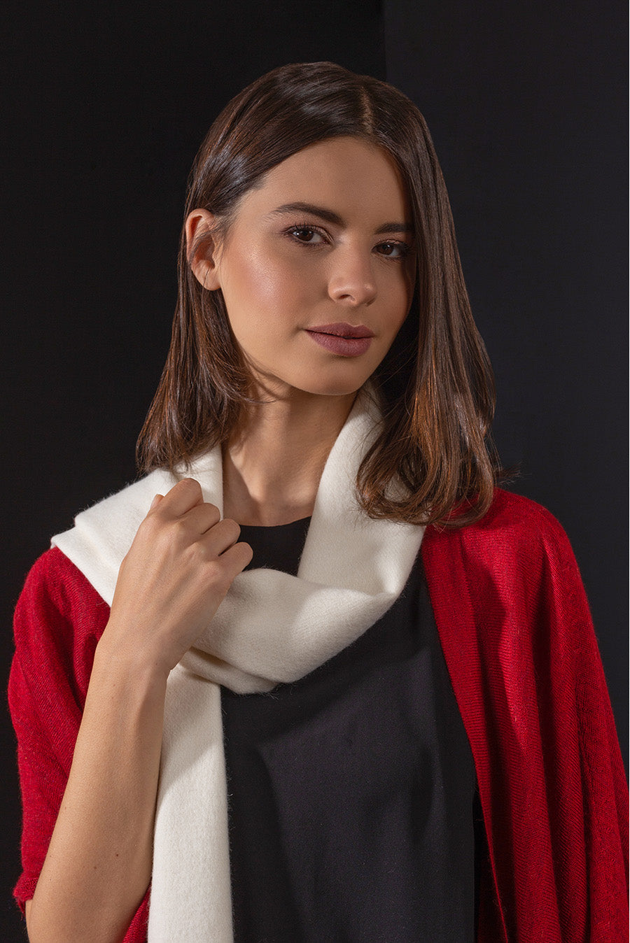 Jamas Bufanda Royal Alpaca Color Crudo