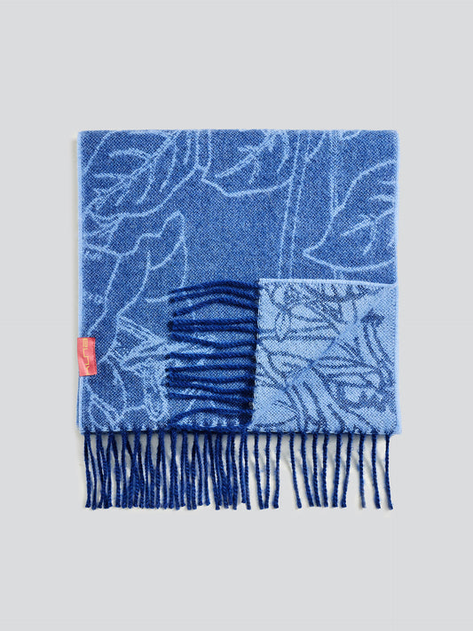 Yetzael Scarf Baby Alpaca Color Blue