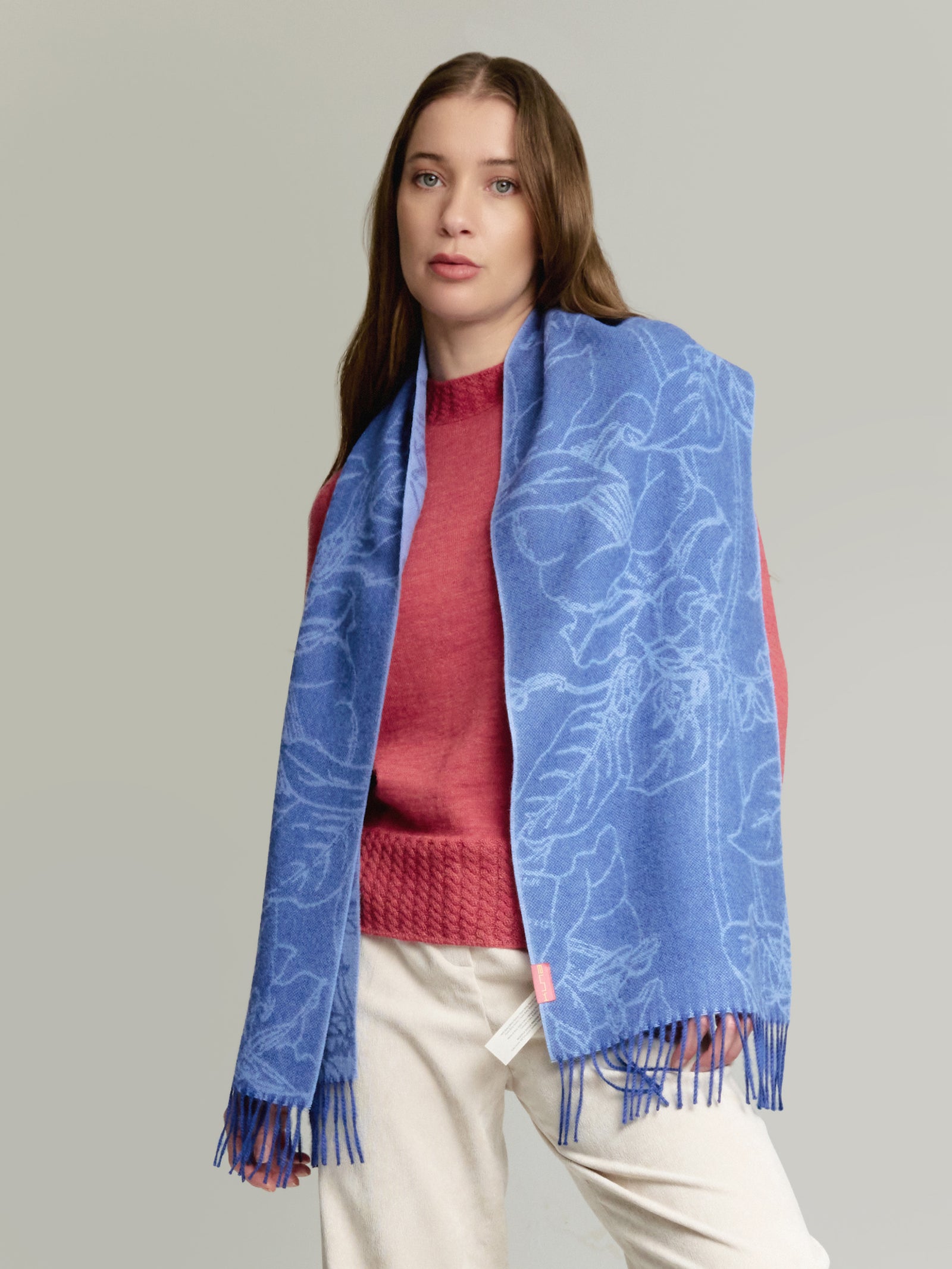 Yetzael Scarf Baby Alpaca Color Blue