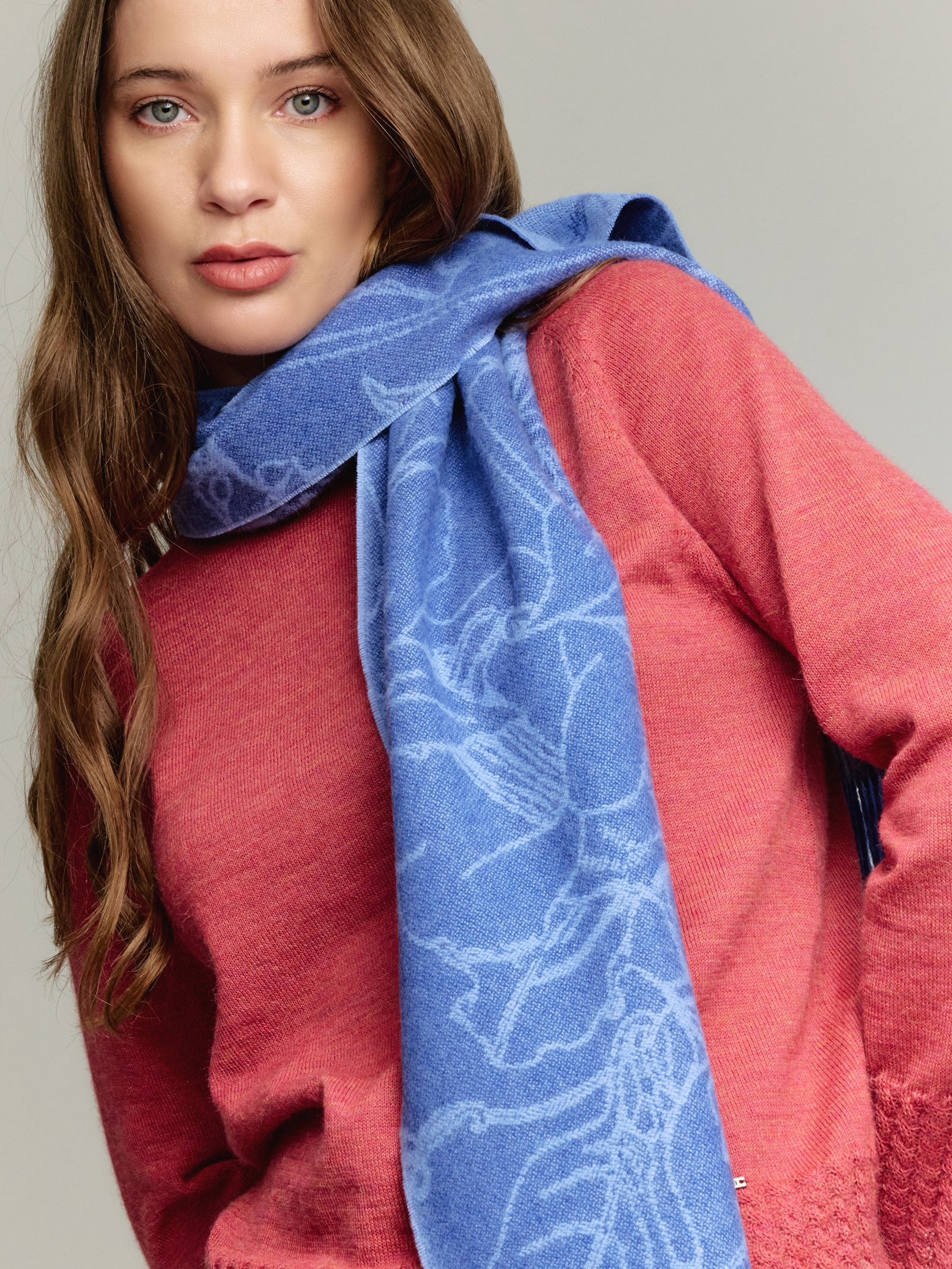 Yetzael Scarf Baby Alpaca Color Blue