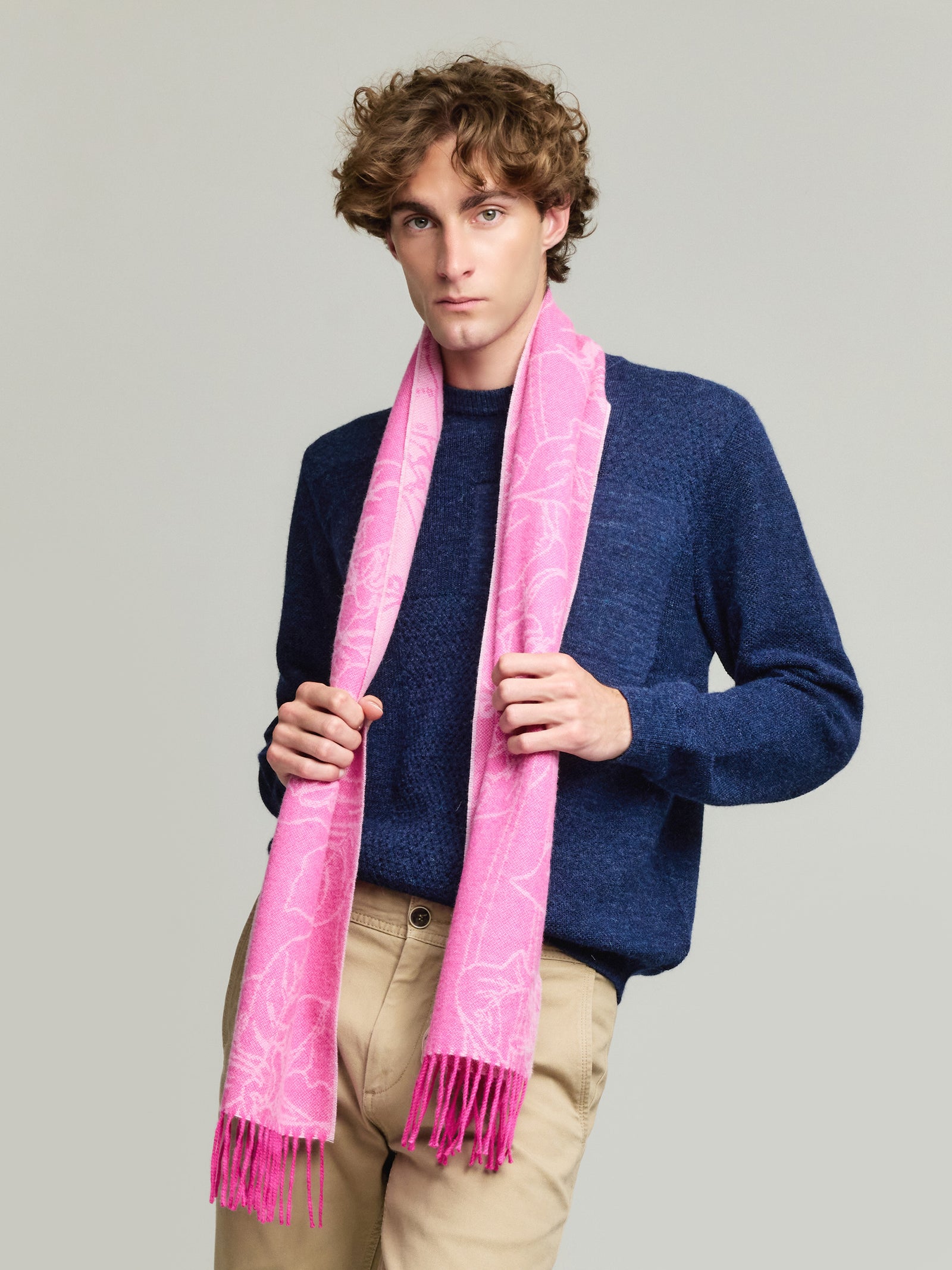 Yetzael Scarf Baby Alpaca Color Fuchsia