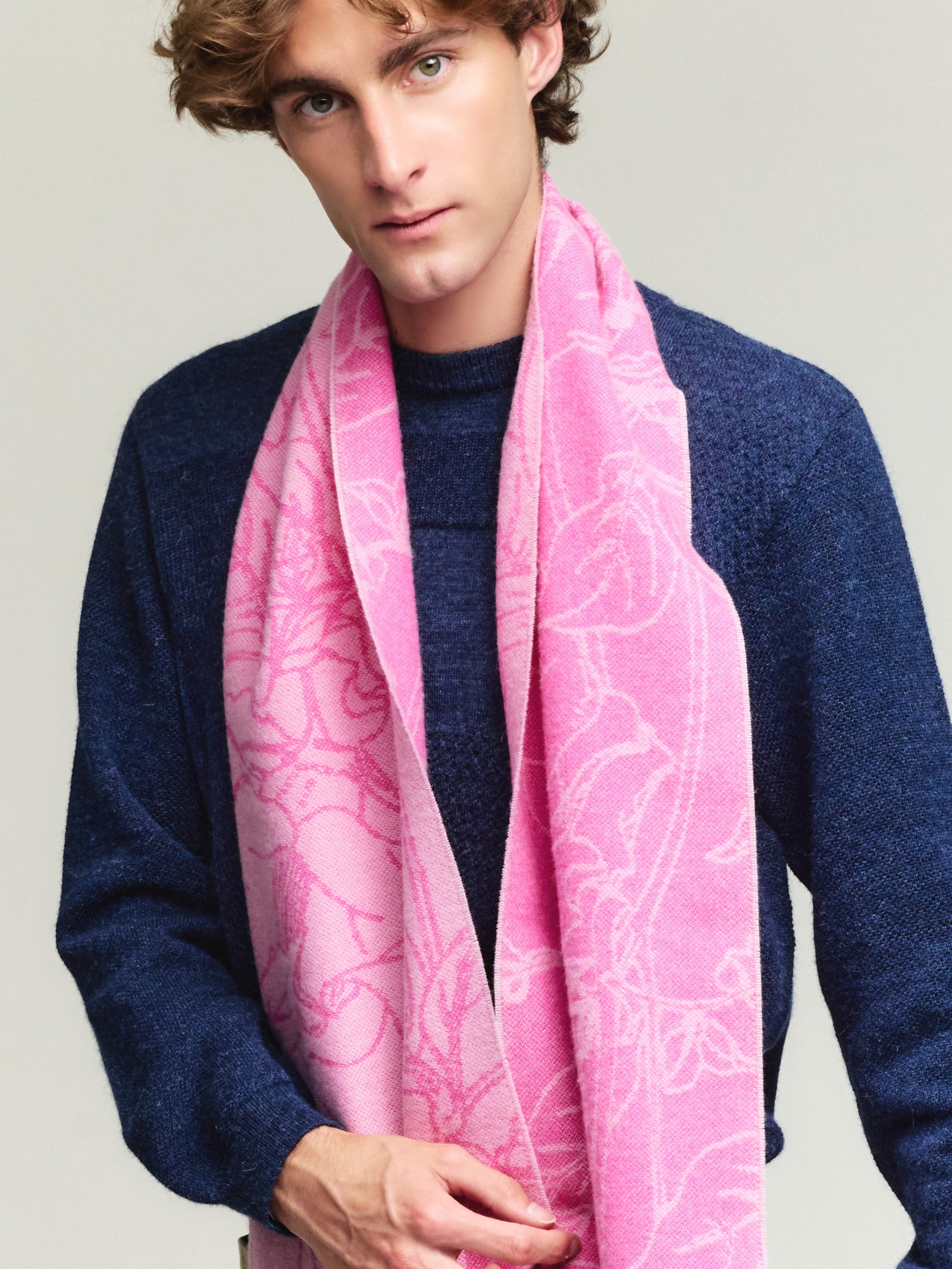Yetzael Scarf Baby Alpaca Color Fuchsia