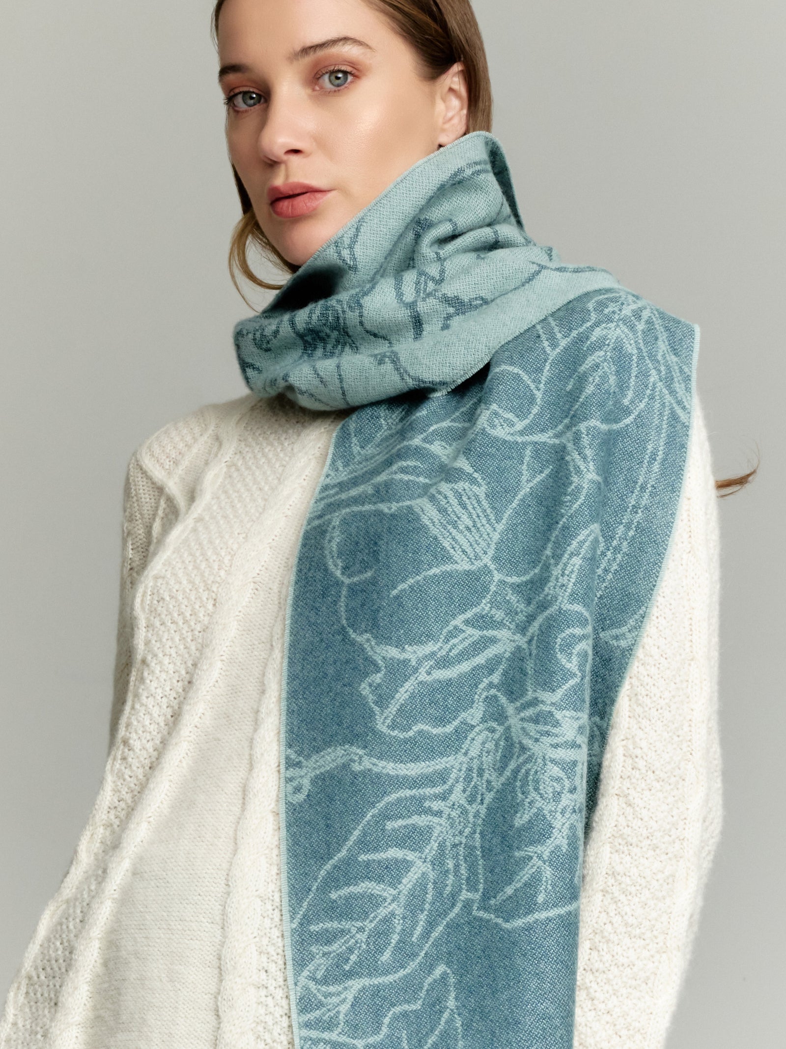 Yetzael Scarf Baby Alpaca Color Green
