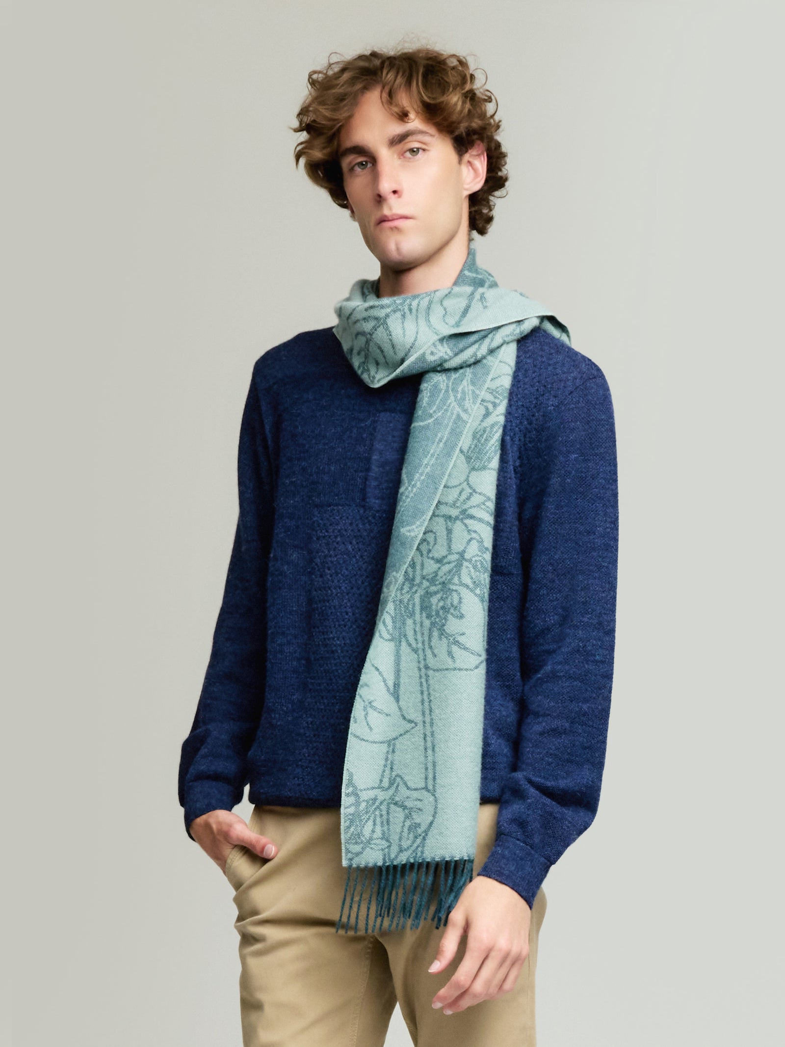 Yetzael Scarf Baby Alpaca Color Green