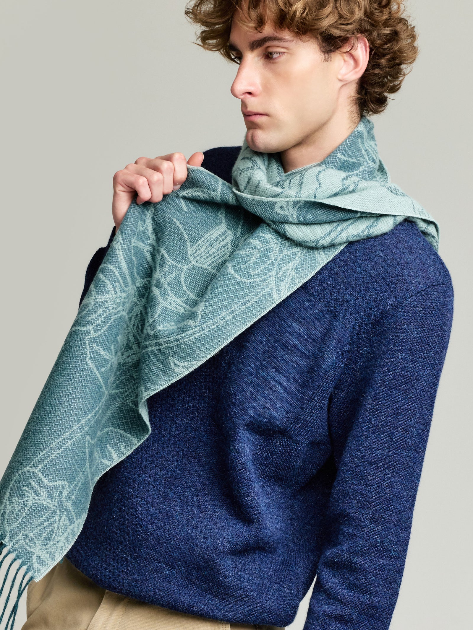 Yetzael Scarf Baby Alpaca Color Green
