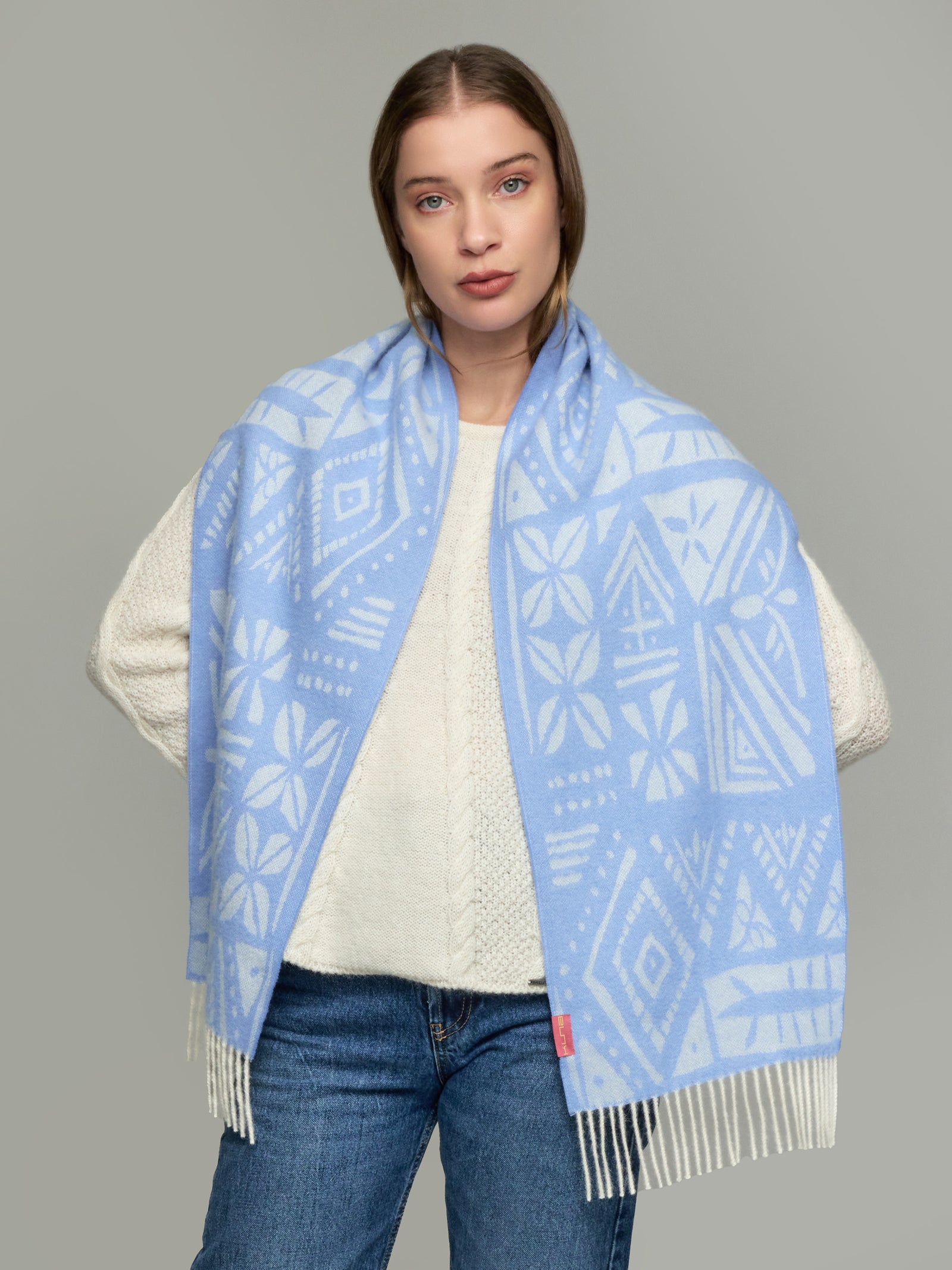 Yetzali Scarf Baby Alpaca Color Light Blue