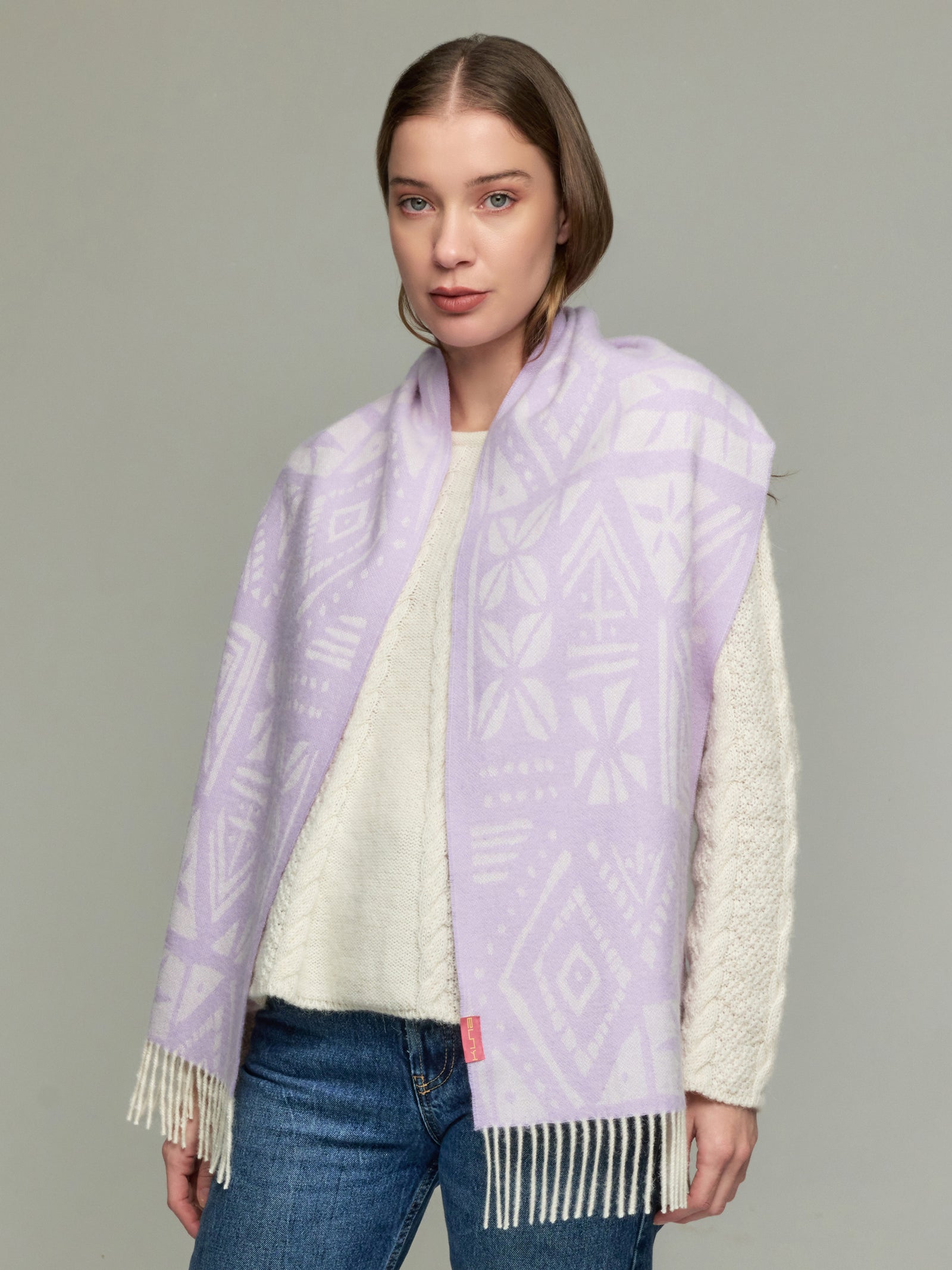Yetzali Scarf Baby Alpaca Color Purple