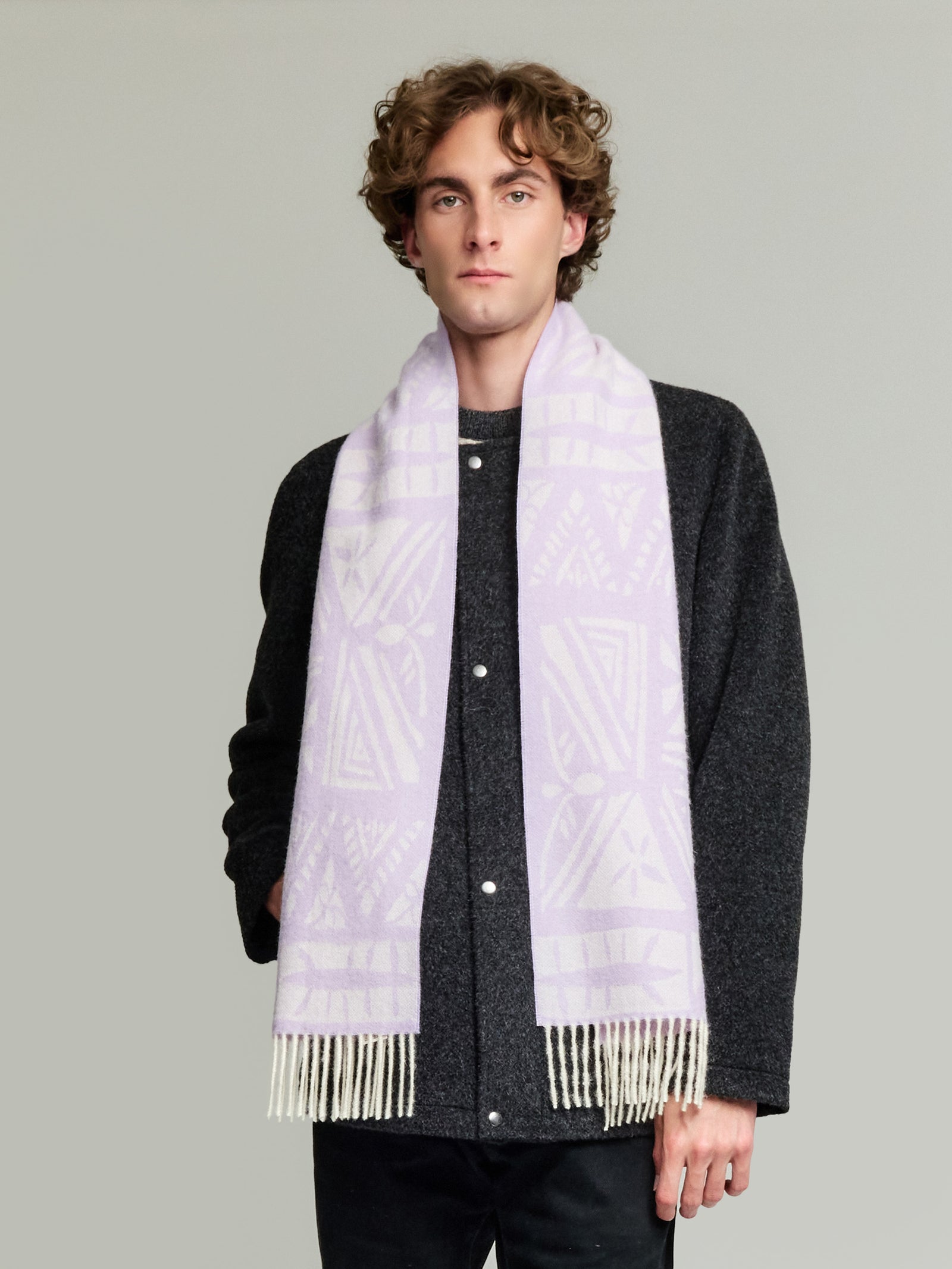 Yetzali Scarf Baby Alpaca Color Purple