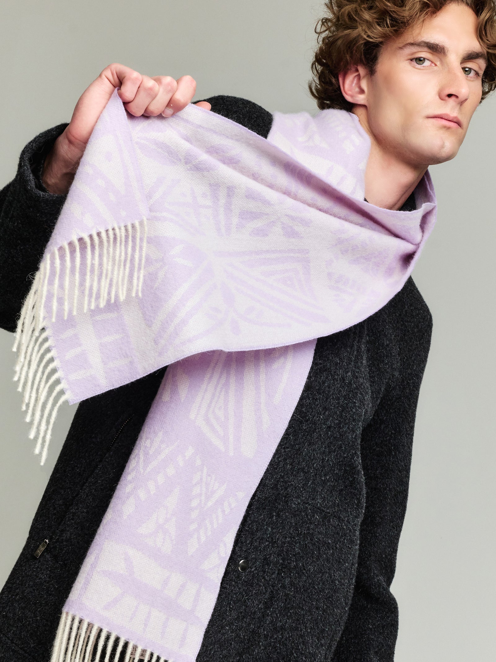 Yetzali Scarf Baby Alpaca Color Purple