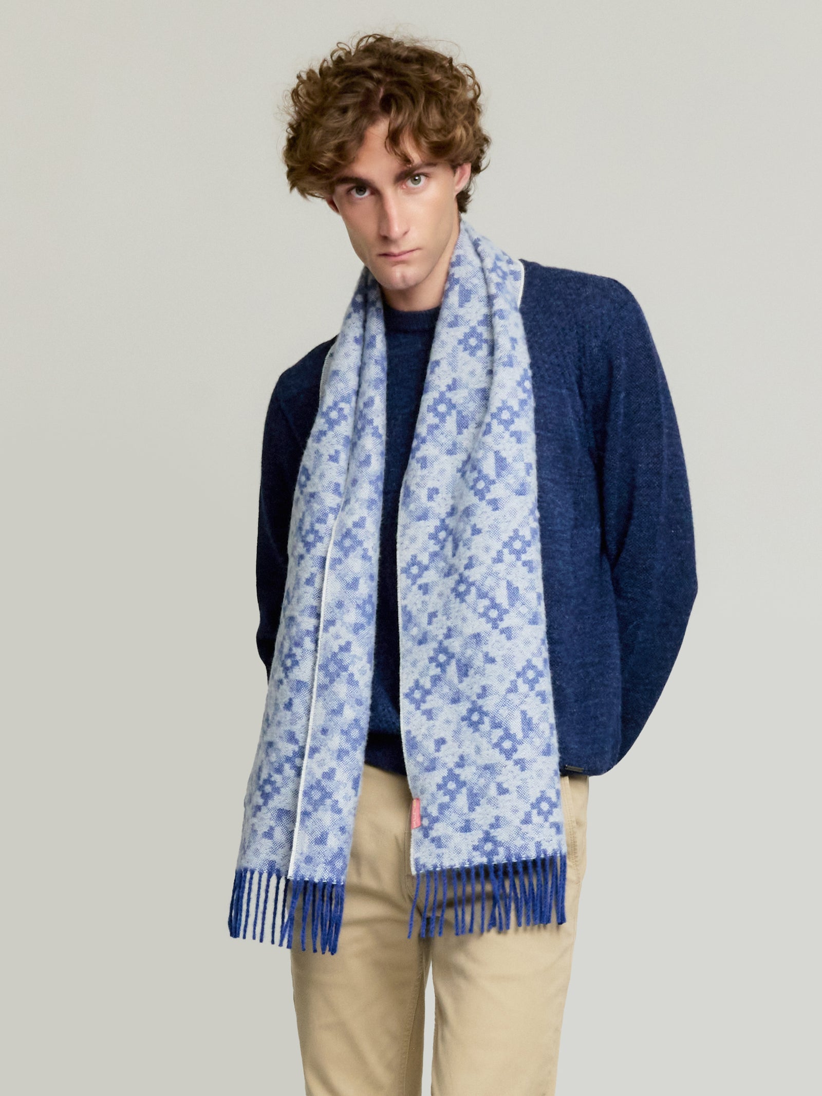 Yldis Scarf Baby Alpaca Color Blue