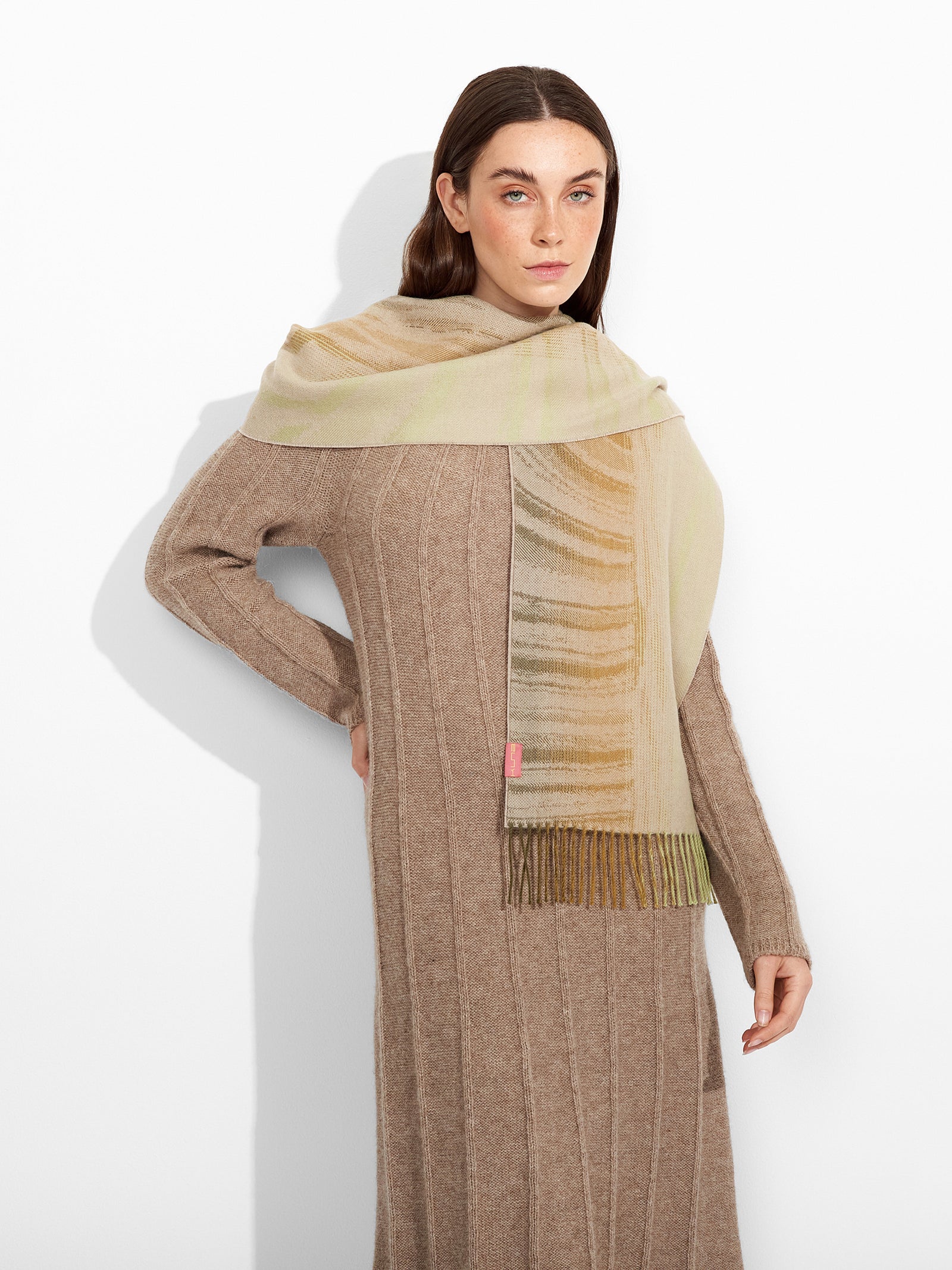 Zagoni Scarf Baby Alpaca Color Green