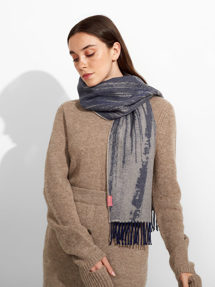 Zangay Scarf Baby Alpaca Color Blue