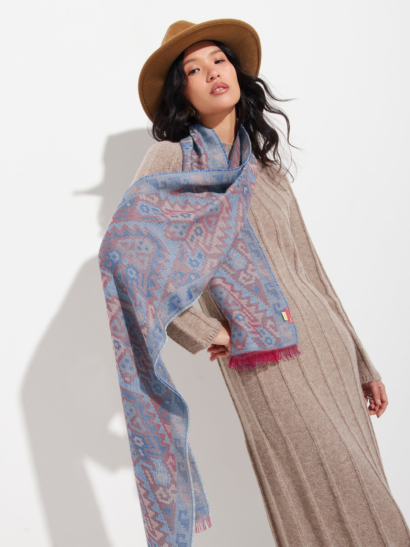 Chancay - 38 Scarf Baby Alpaca Color Blue