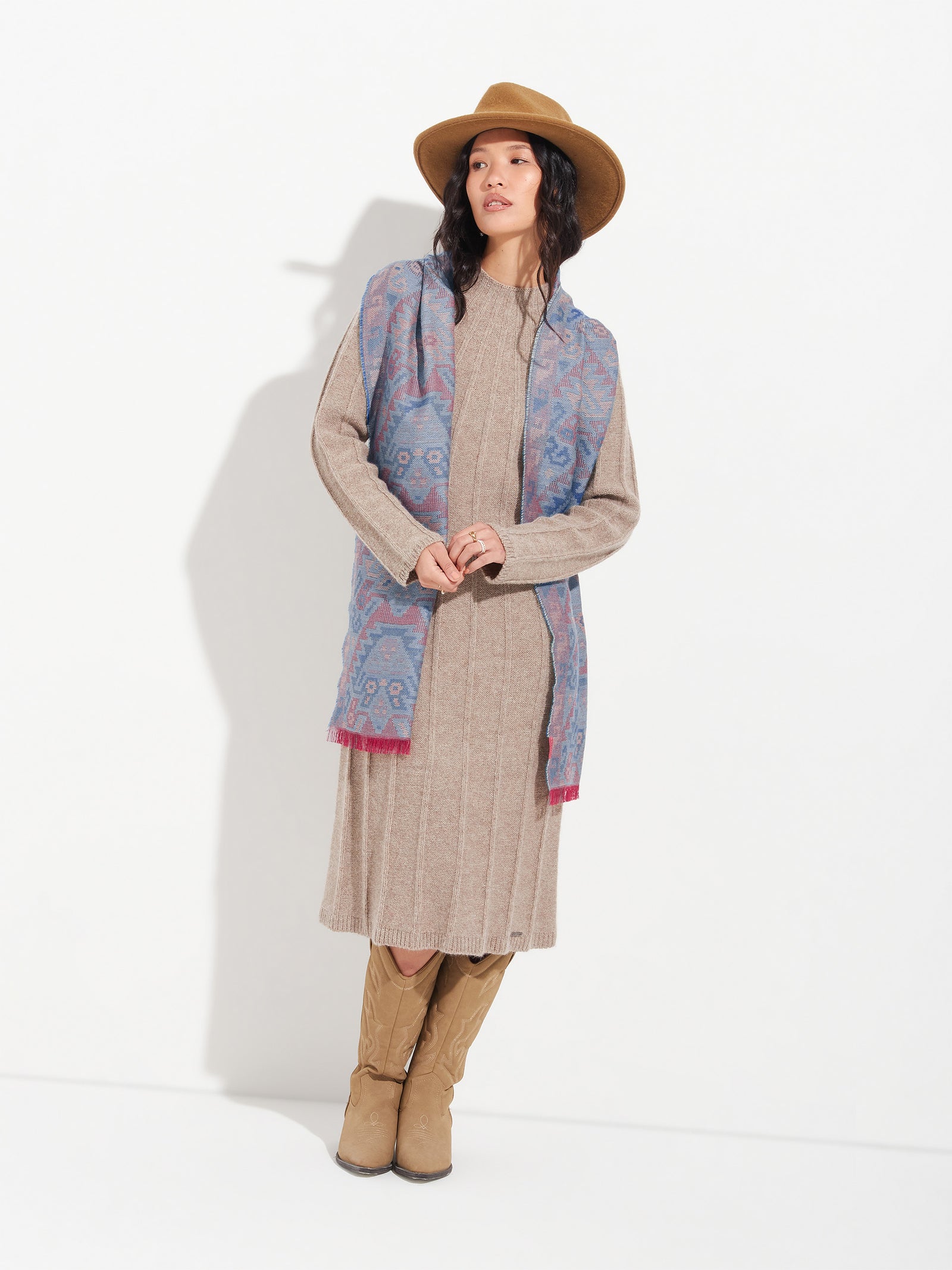 Chancay - 38 Scarf Baby Alpaca Color Blue