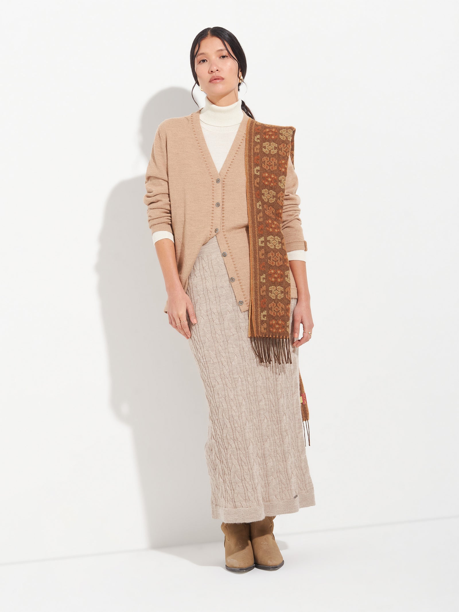 Chancay - 36 Scarf Baby Alpaca Color Brown