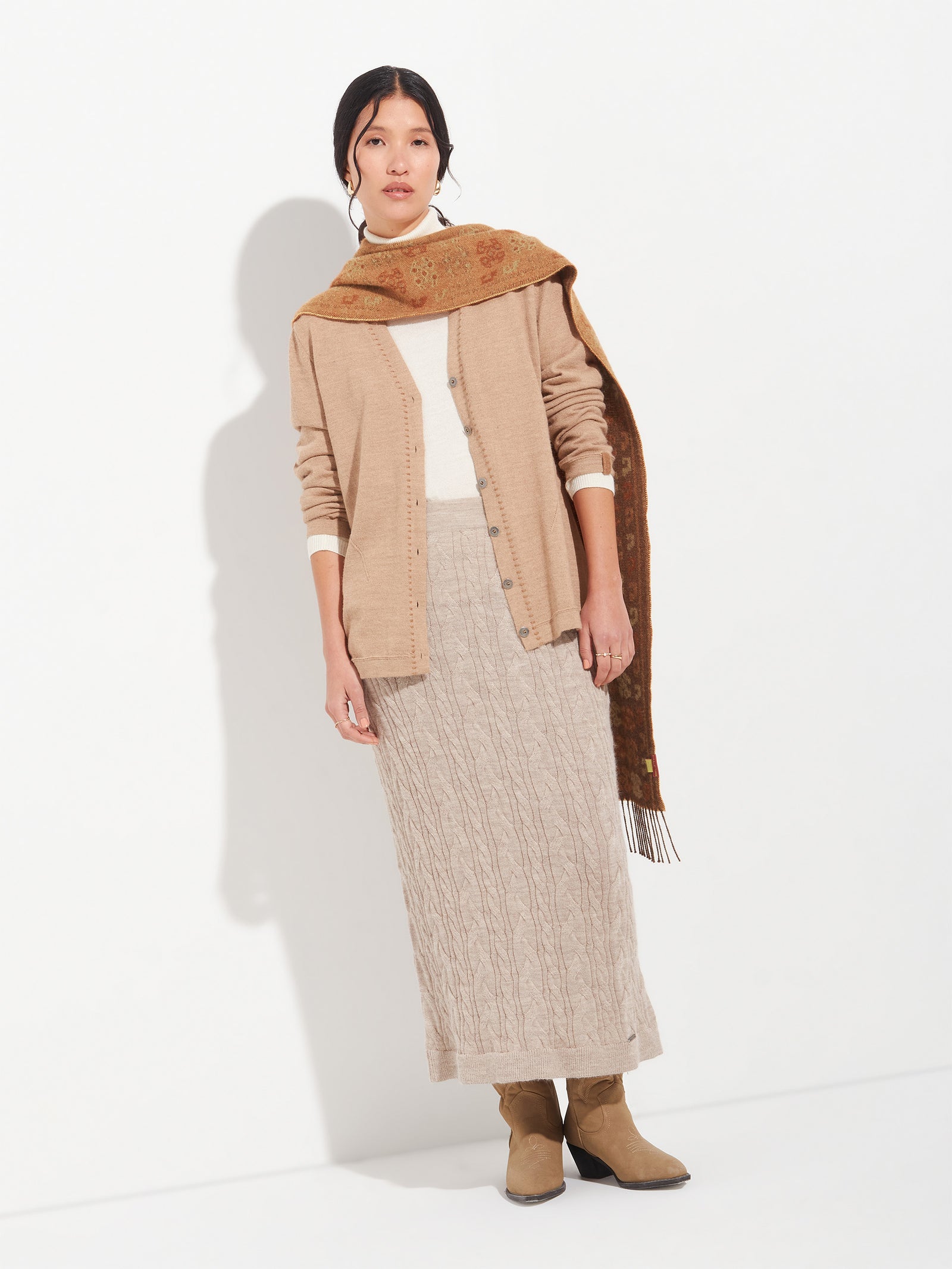 Chancay - 36 Scarf Baby Alpaca Color Brown
