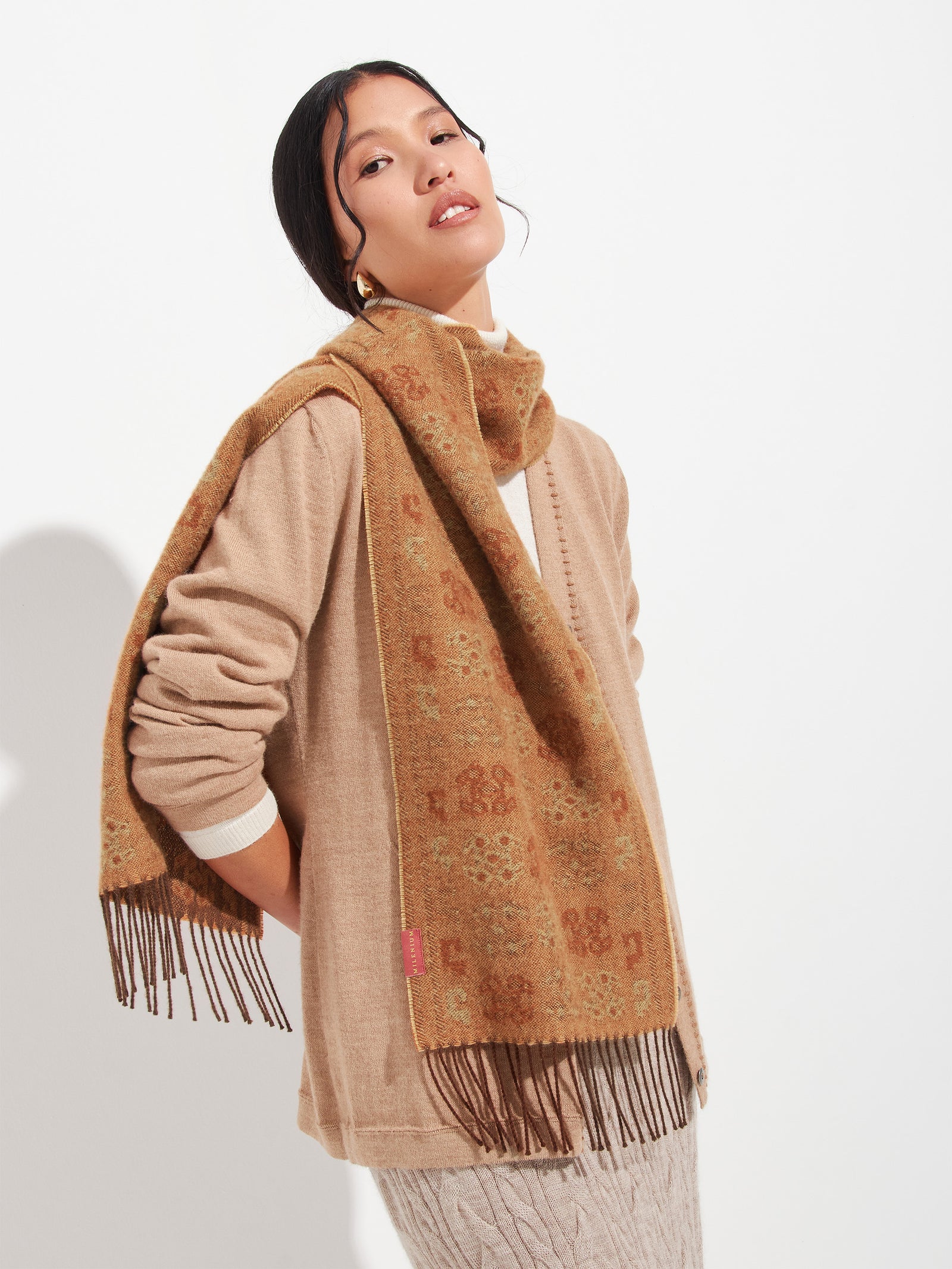 Chancay - 36 Scarf Baby Alpaca Color Brown