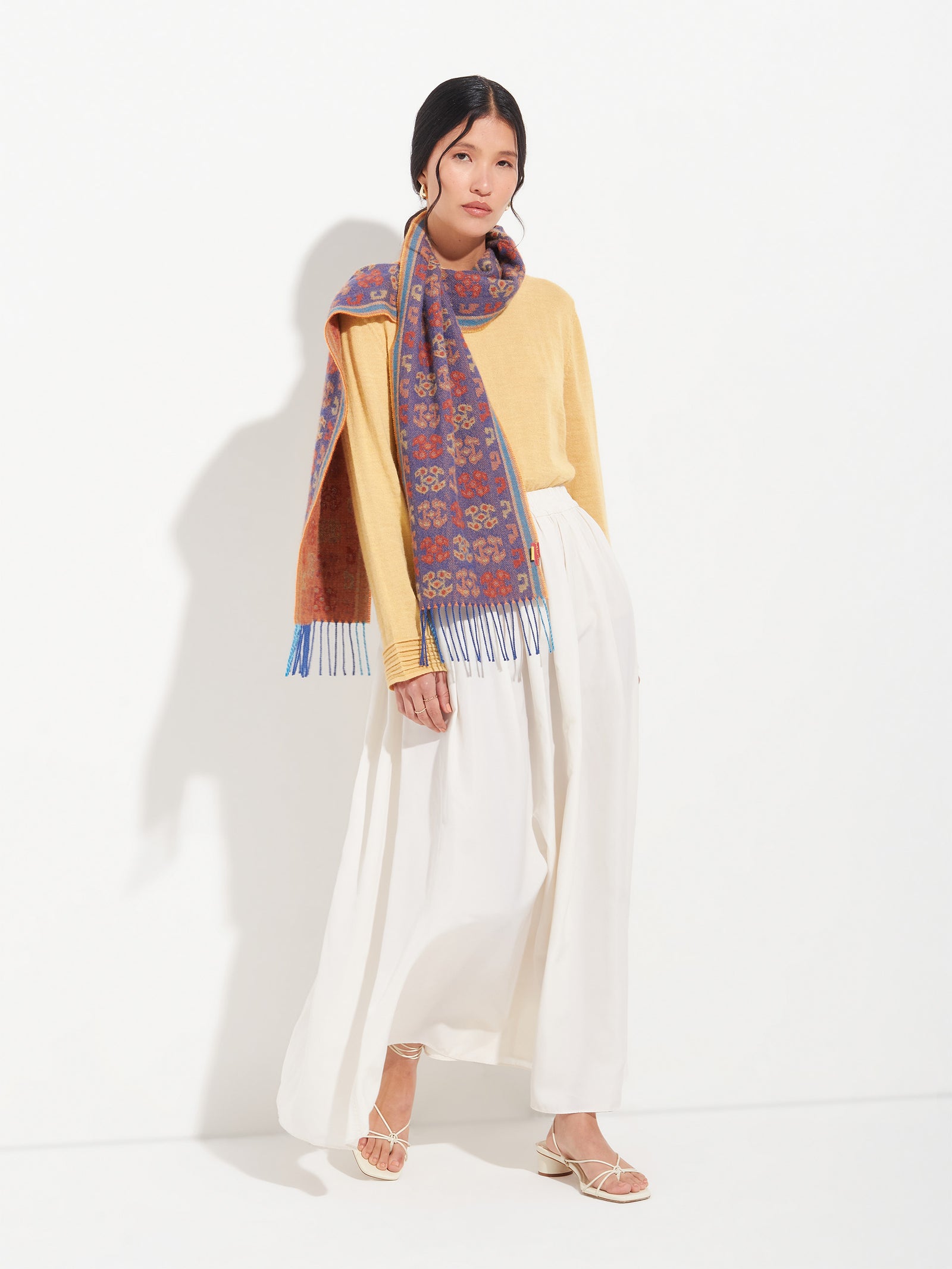Chancay - 36 Scarf Baby Alpaca Color Blue