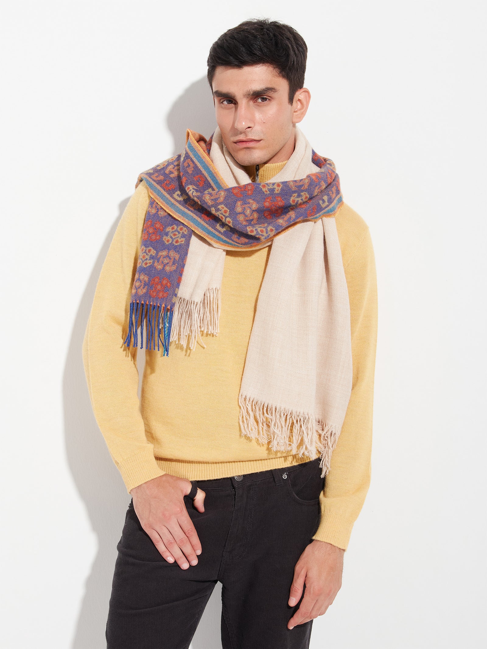 Chancay - 36 Scarf Baby Alpaca Color Blue
