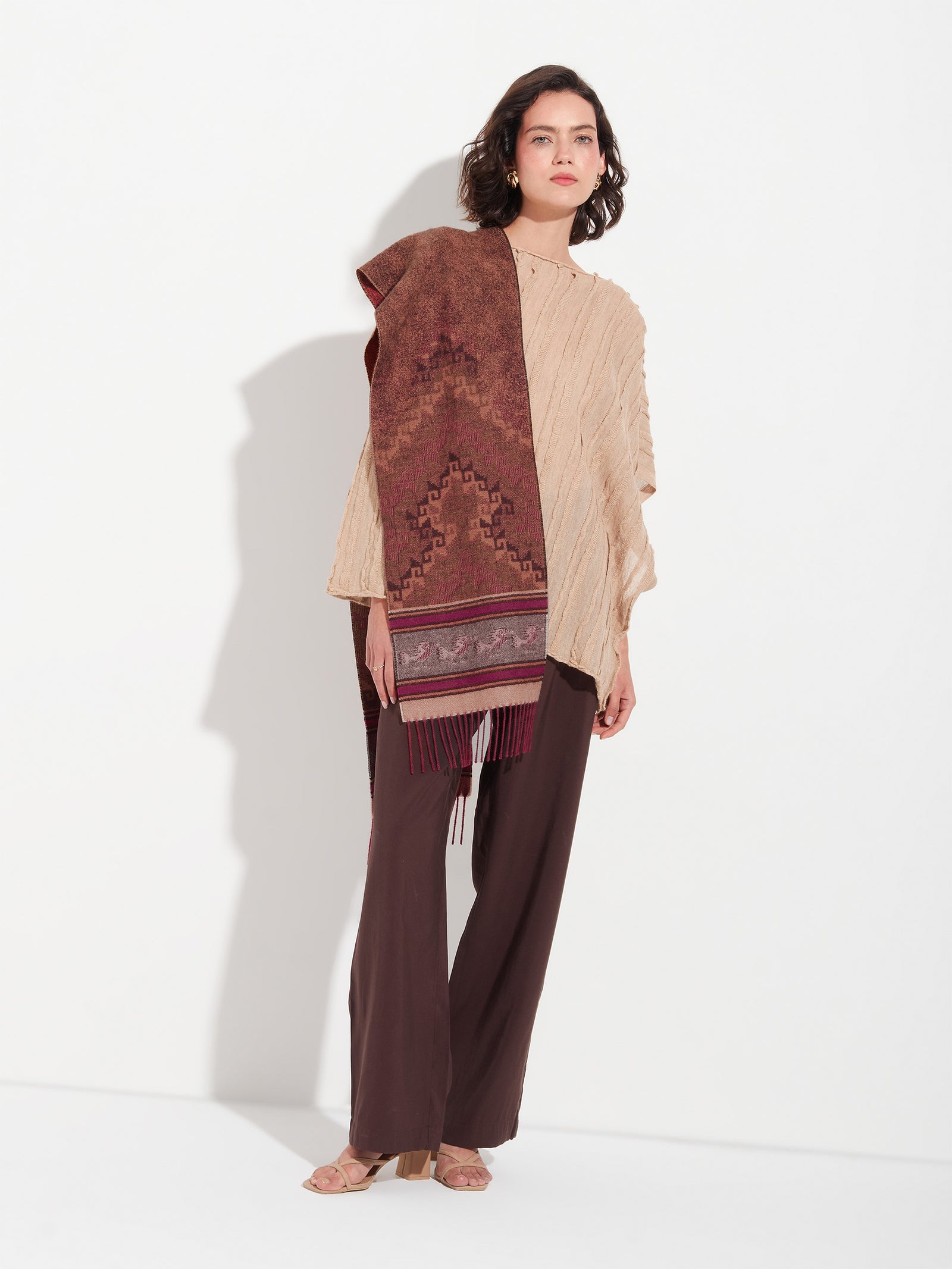 Chancay - 37 Scarf Baby Alpaca Color Red