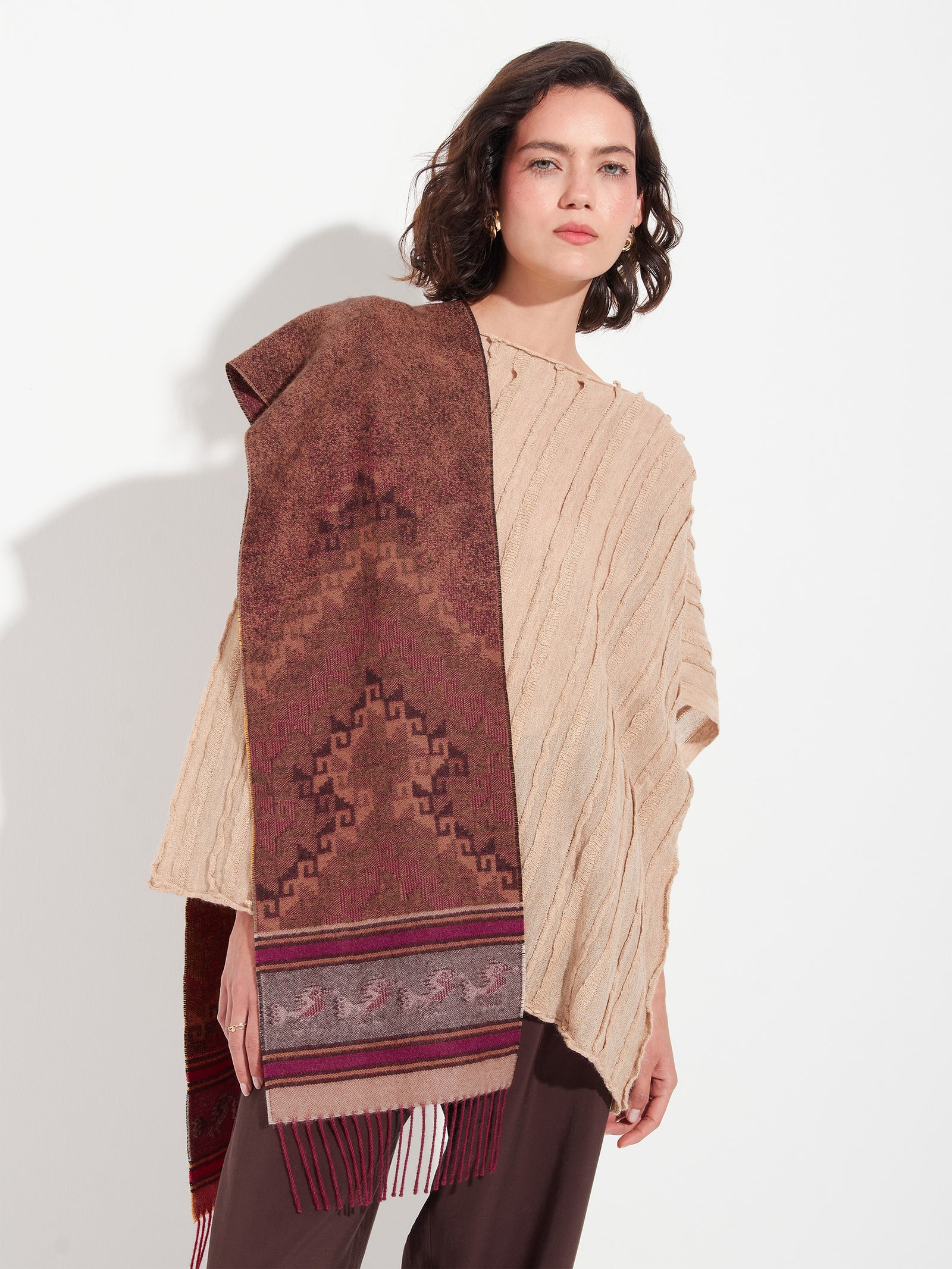 Chancay - 37 Scarf Baby Alpaca Color Red