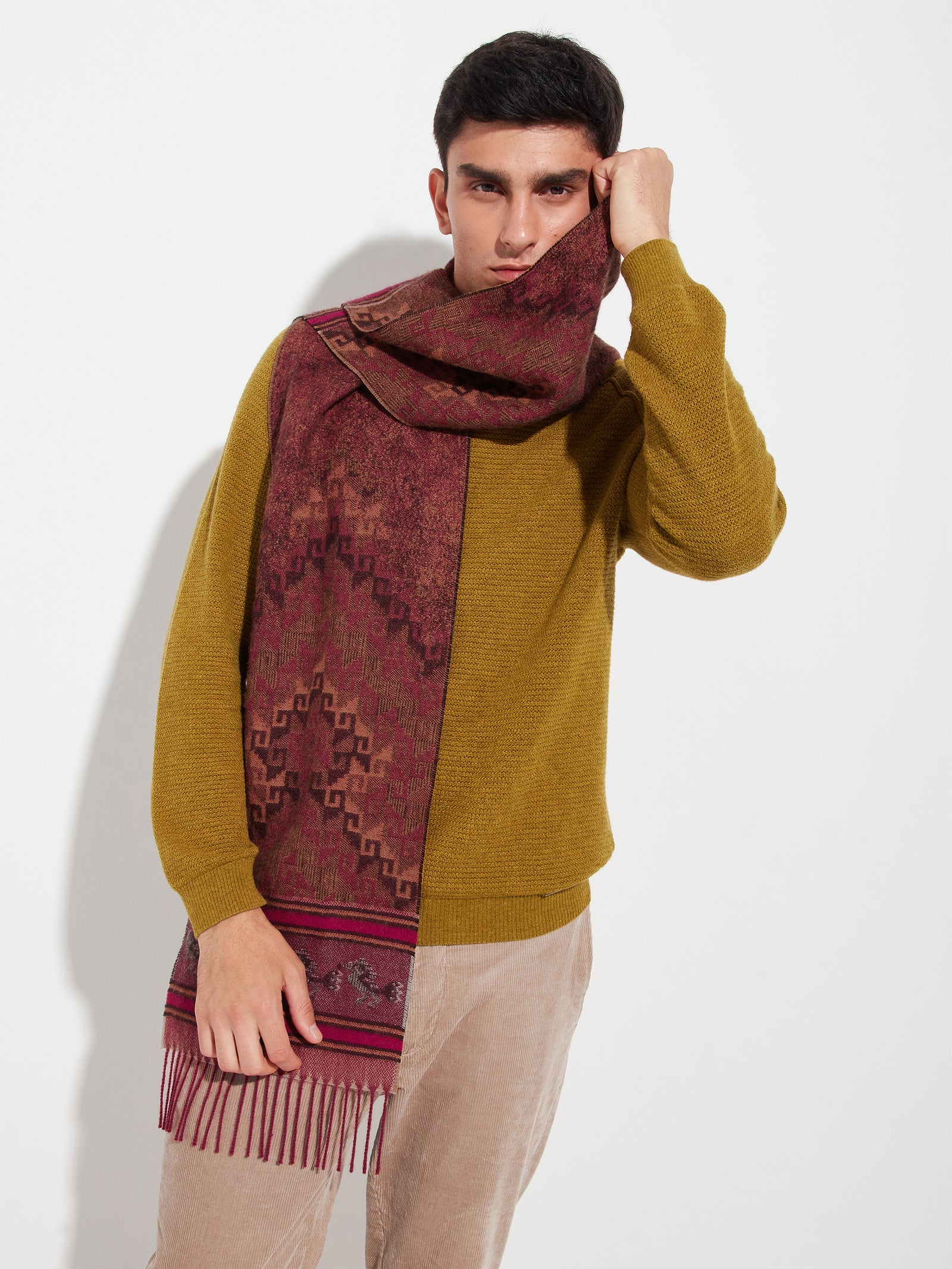 Chancay - 37 Scarf Baby Alpaca Color Red