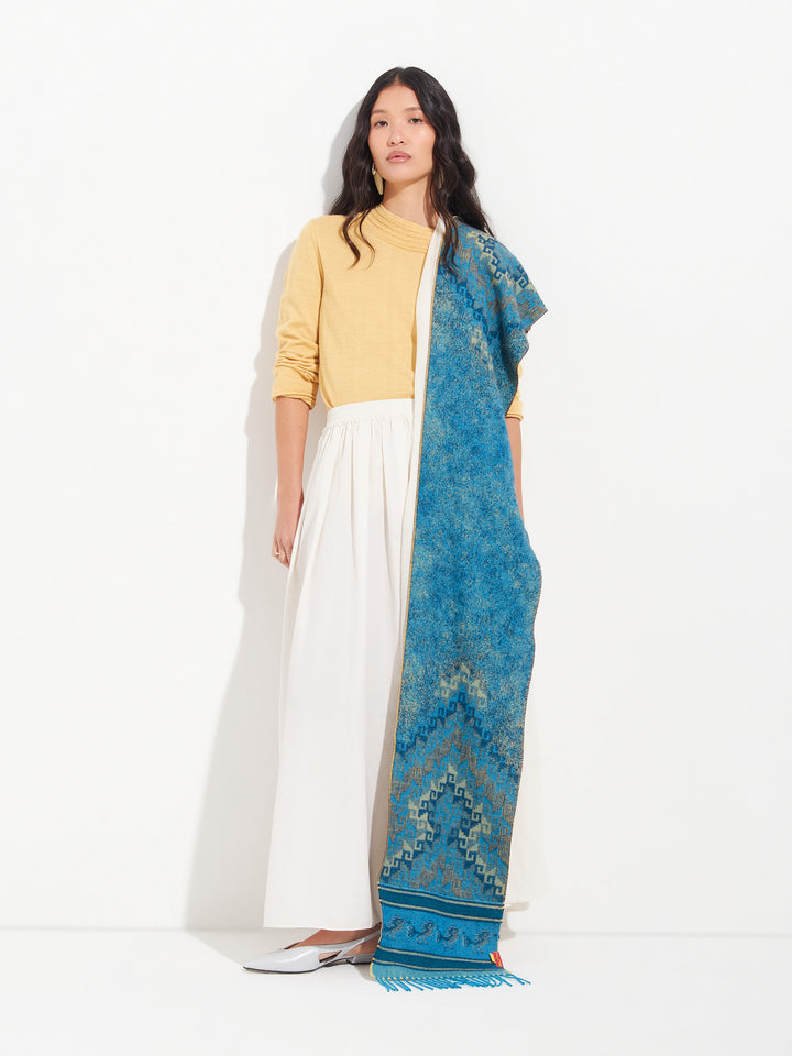 Chancay - 37 Scarf Baby Alpaca Color Blue