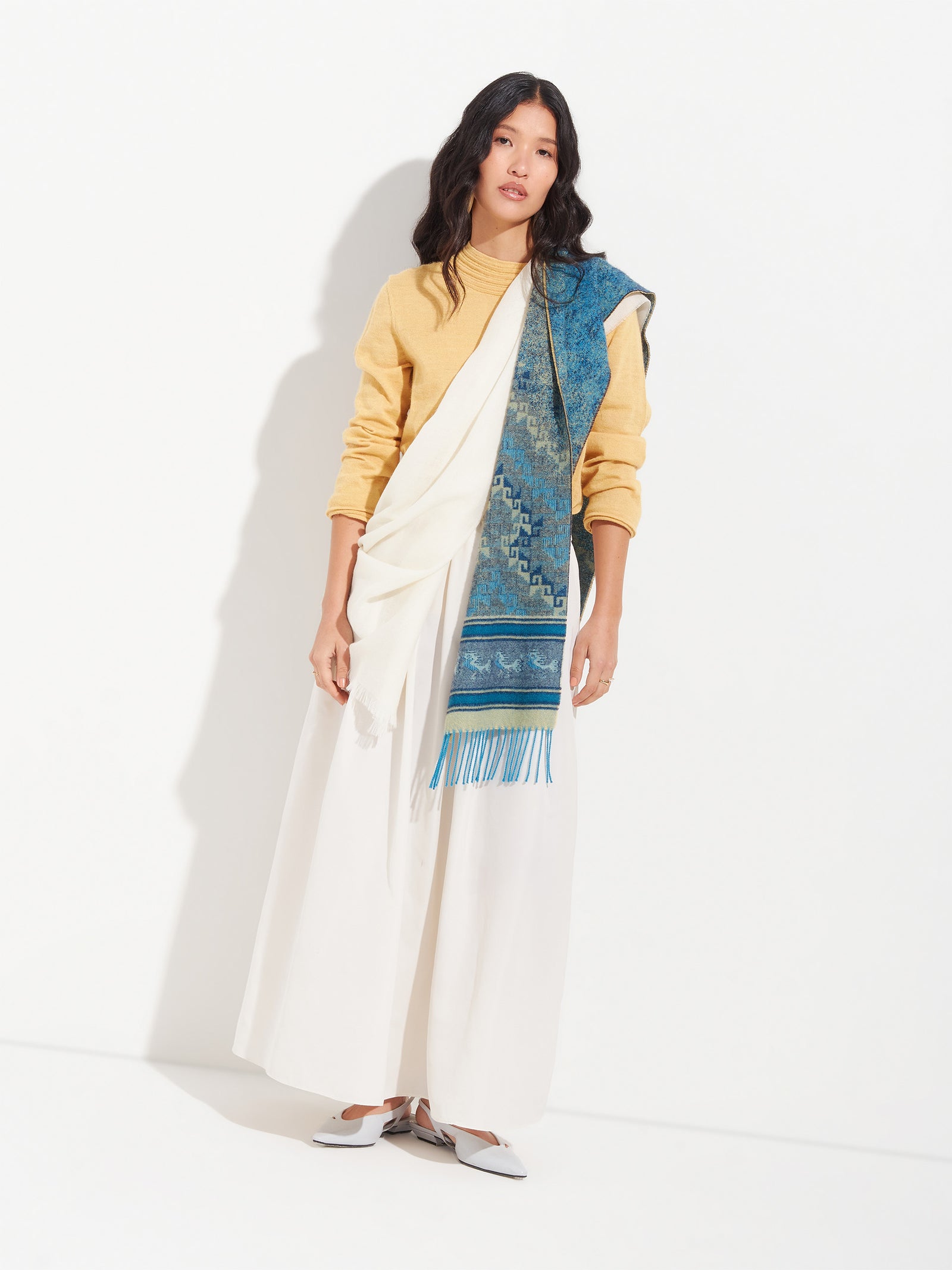 Chancay - 37 Scarf Baby Alpaca Color Blue