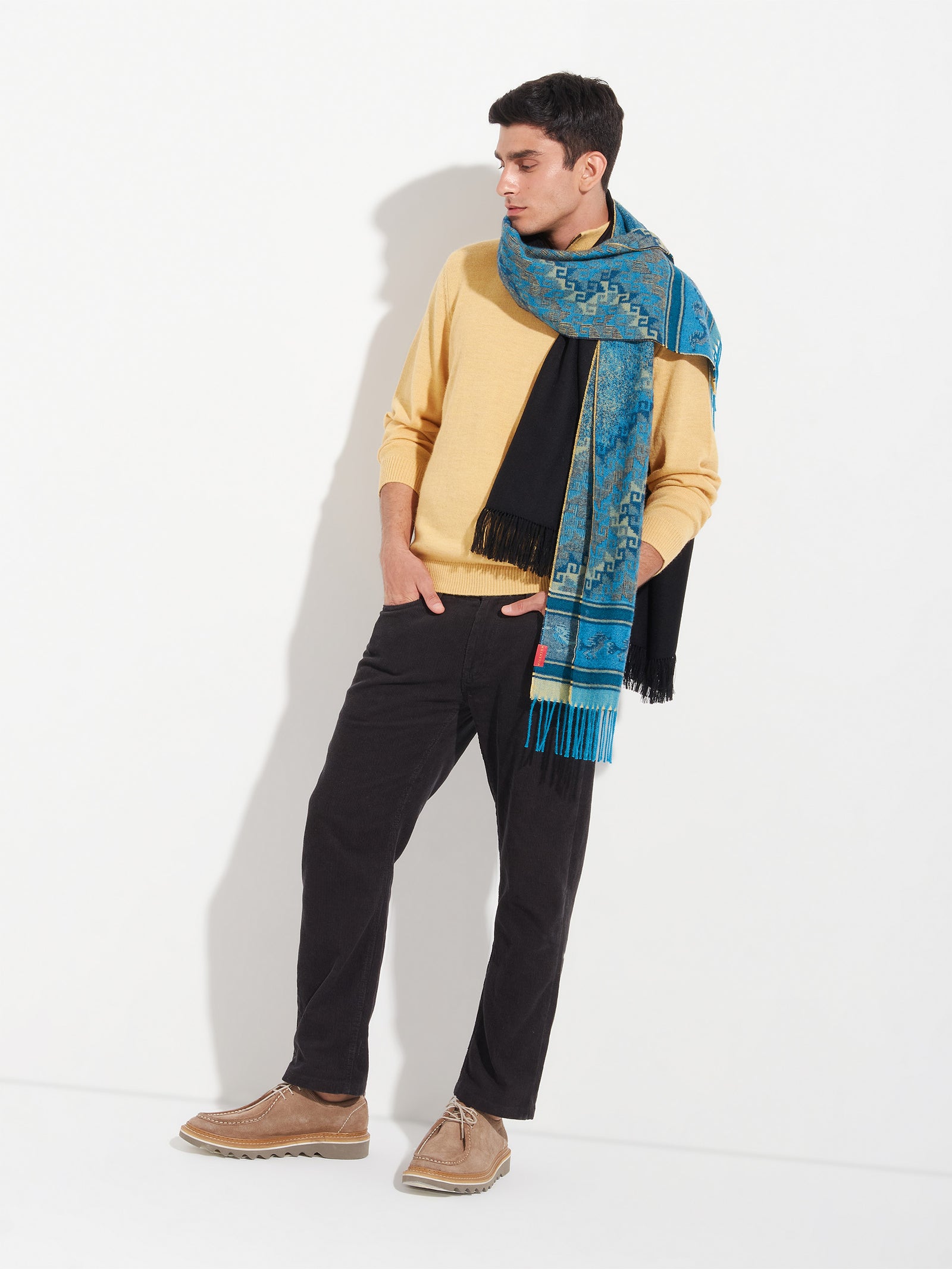 Chancay - 37 Scarf Baby Alpaca Color Blue