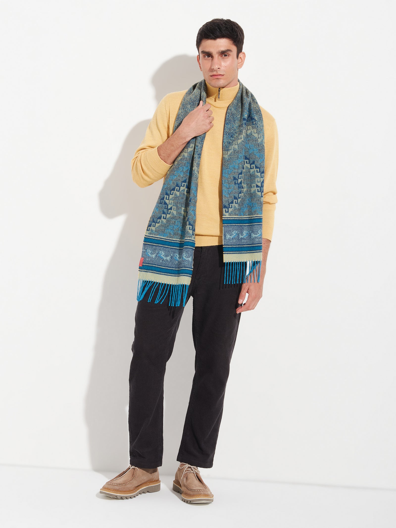 Chancay - 37 Scarf Baby Alpaca Color Blue