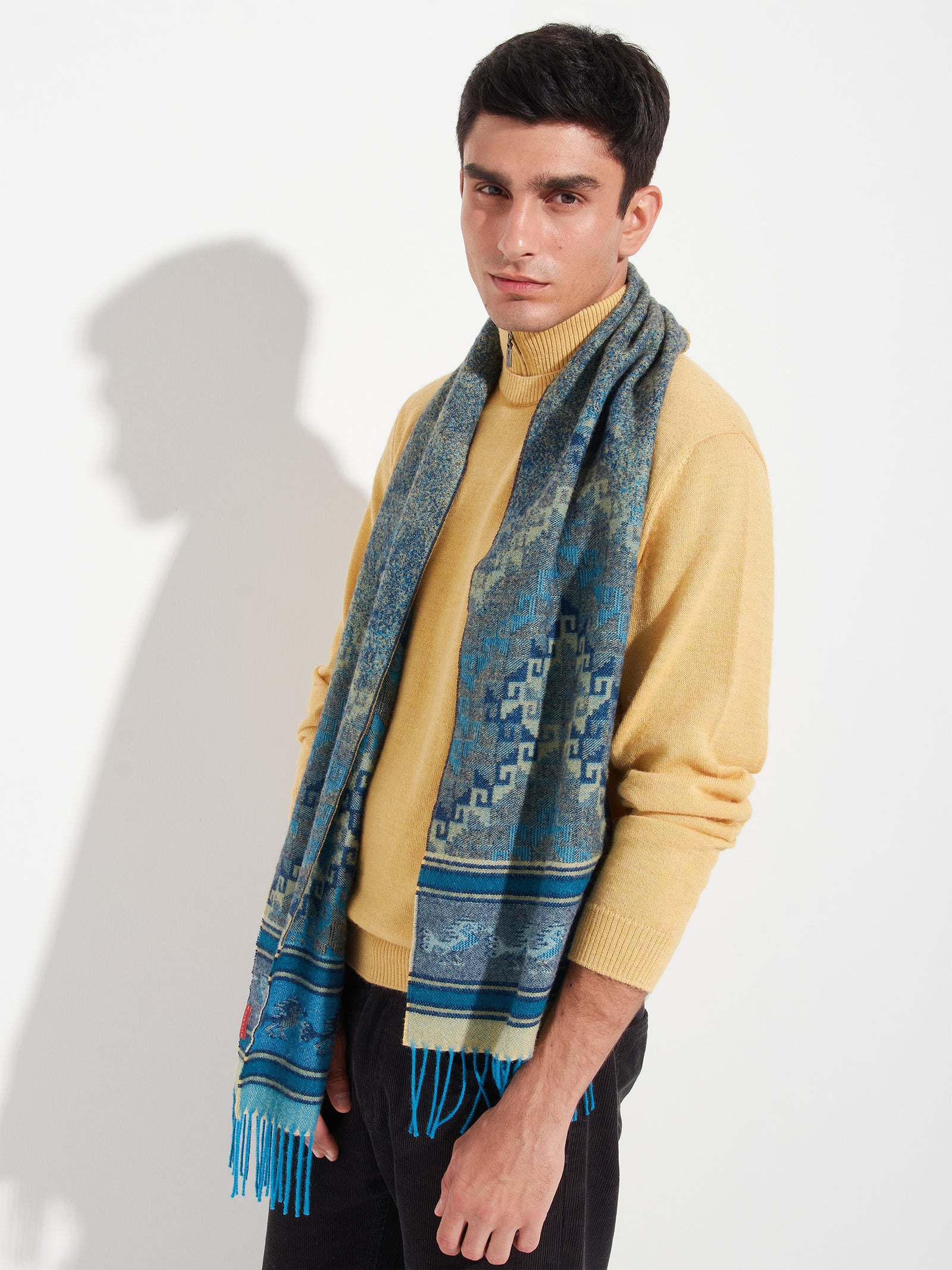 Chancay - 37 Scarf Baby Alpaca Color Blue