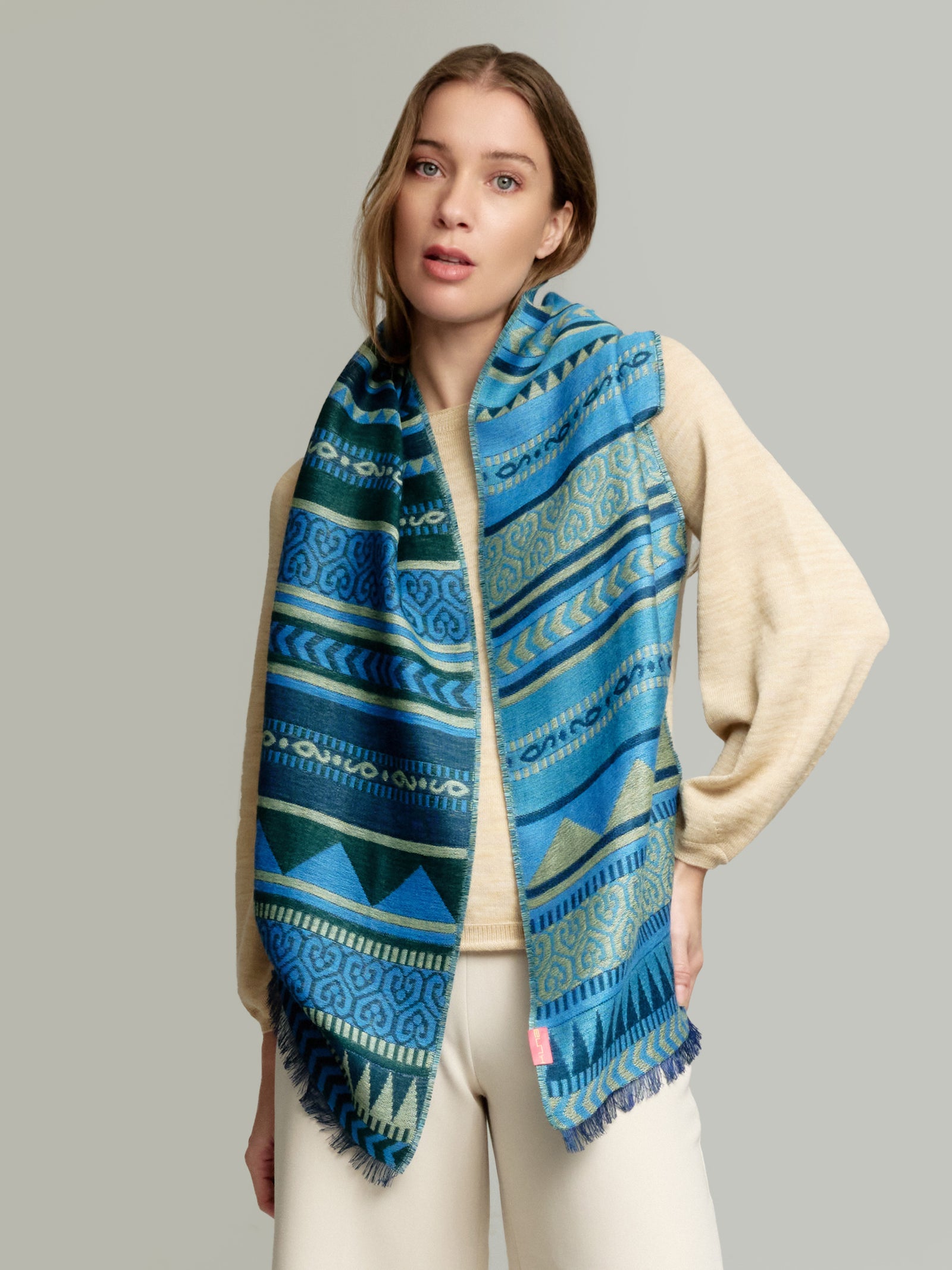 Yaranga Scarf Baby Alpaca Color Blue