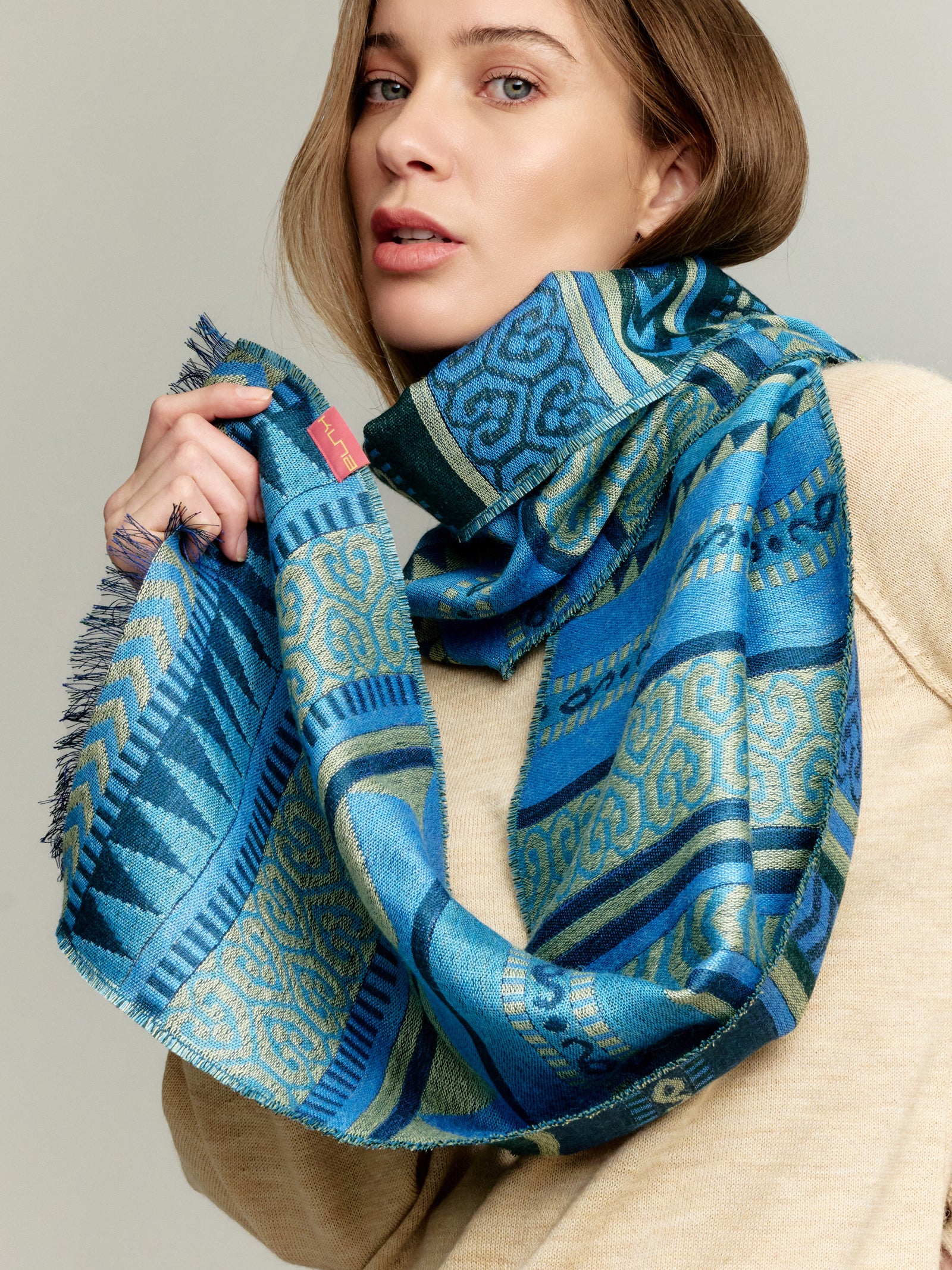 Yaranga Scarf Baby Alpaca Color Blue