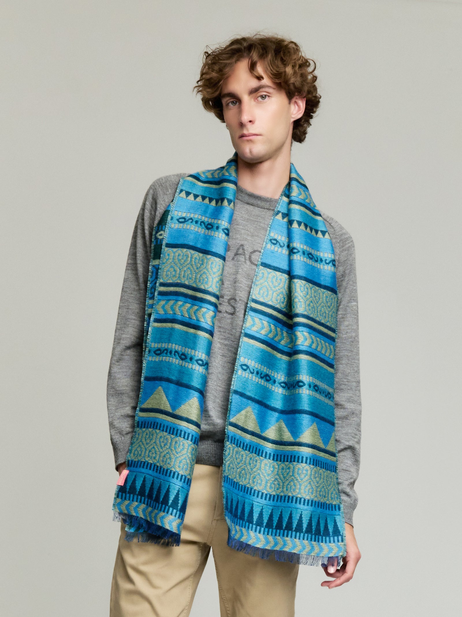 Yaranga Scarf Baby Alpaca Color Blue