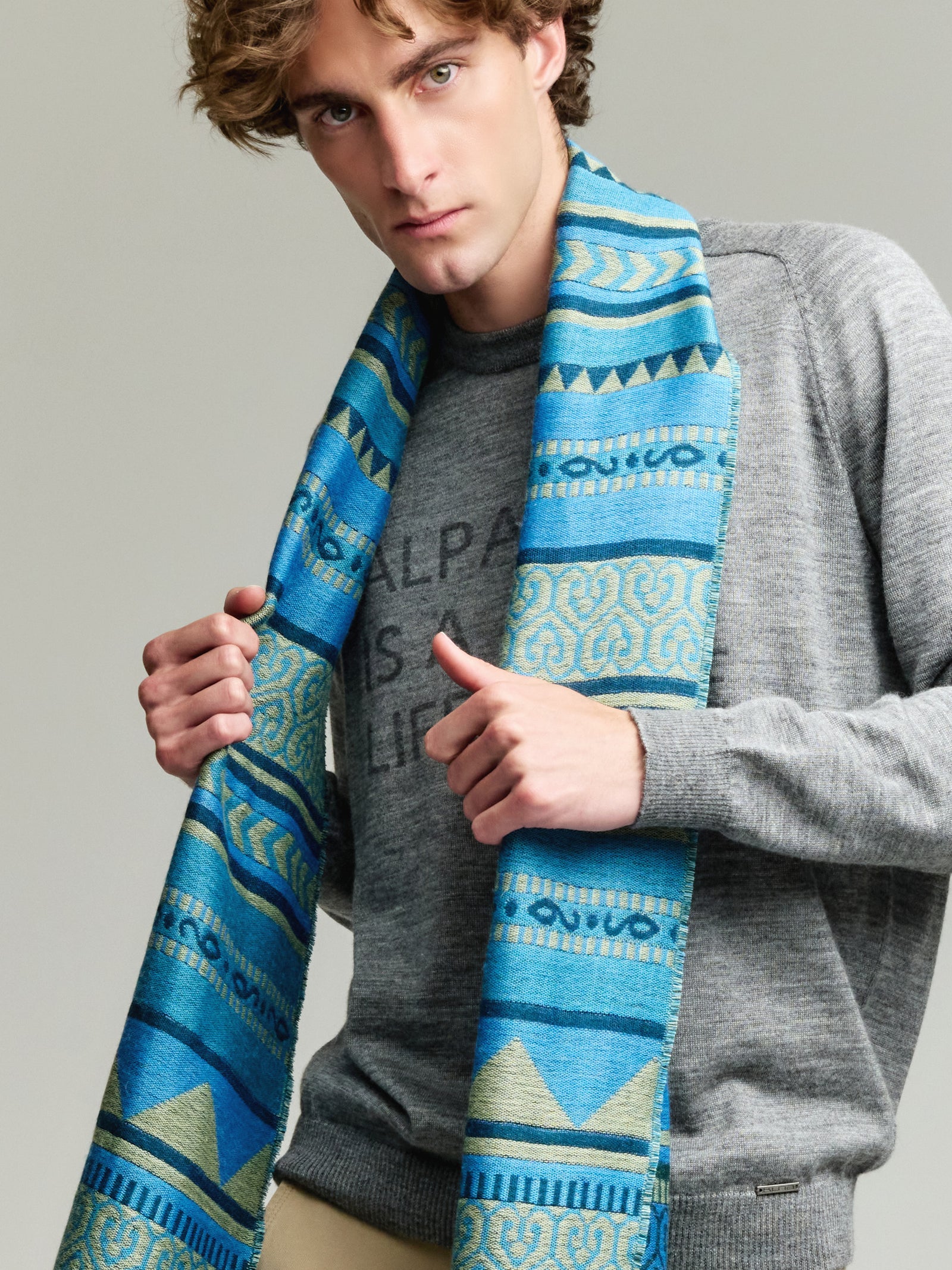 Yaranga Scarf Baby Alpaca Color Blue