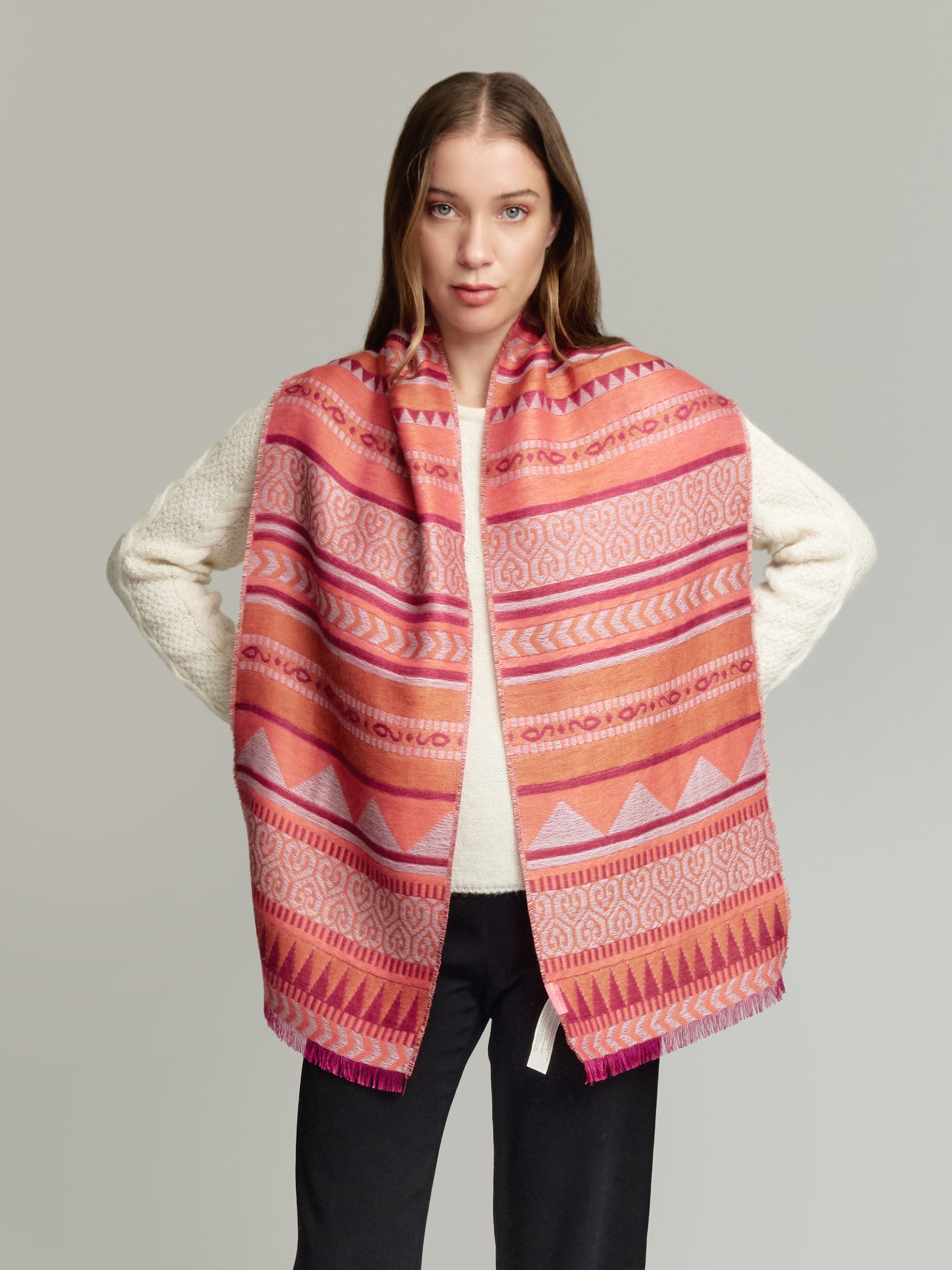 Yaranga Scarf Baby Alpaca Color Cherry