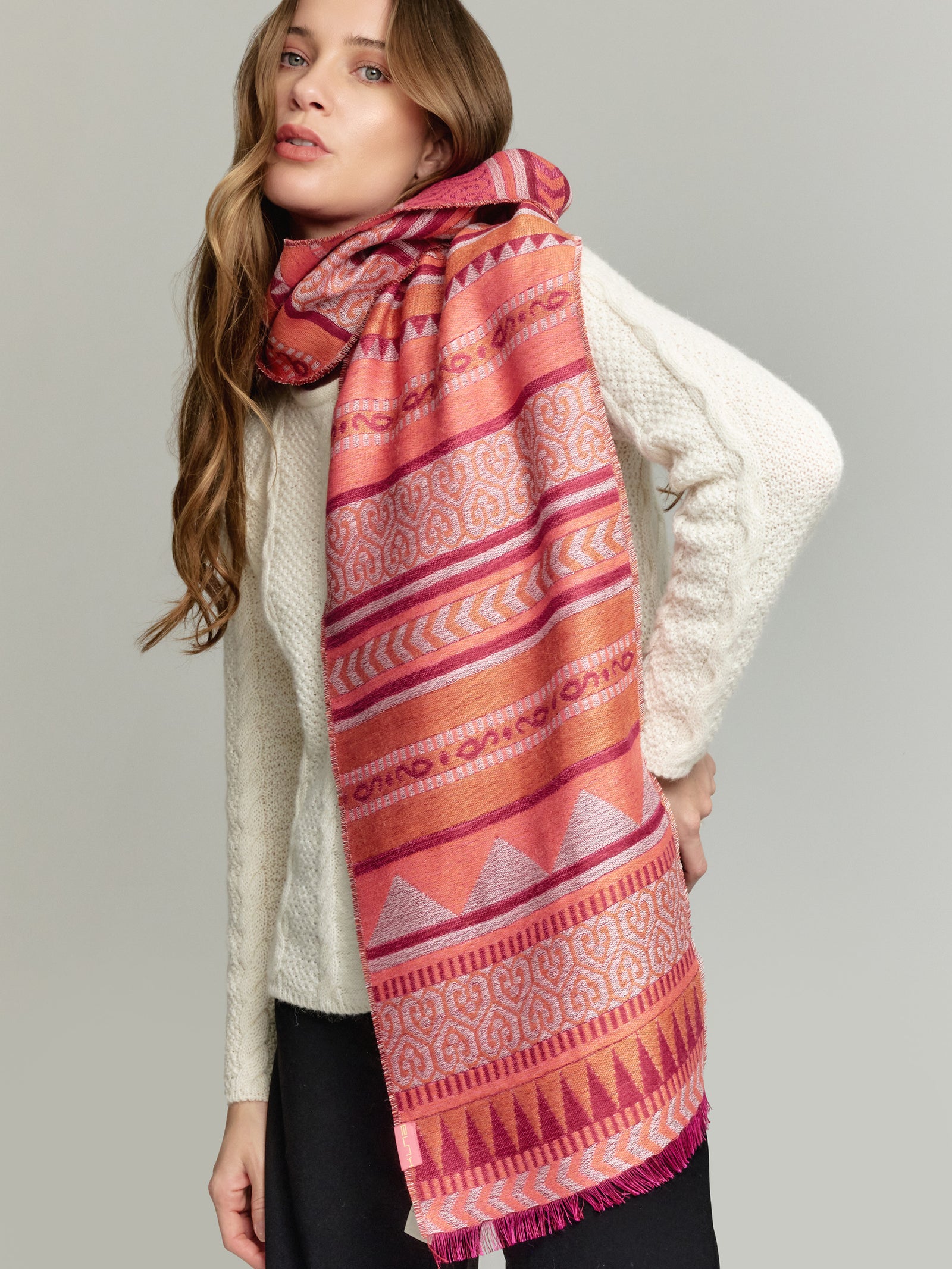 Yaranga Scarf Baby Alpaca Color Cherry