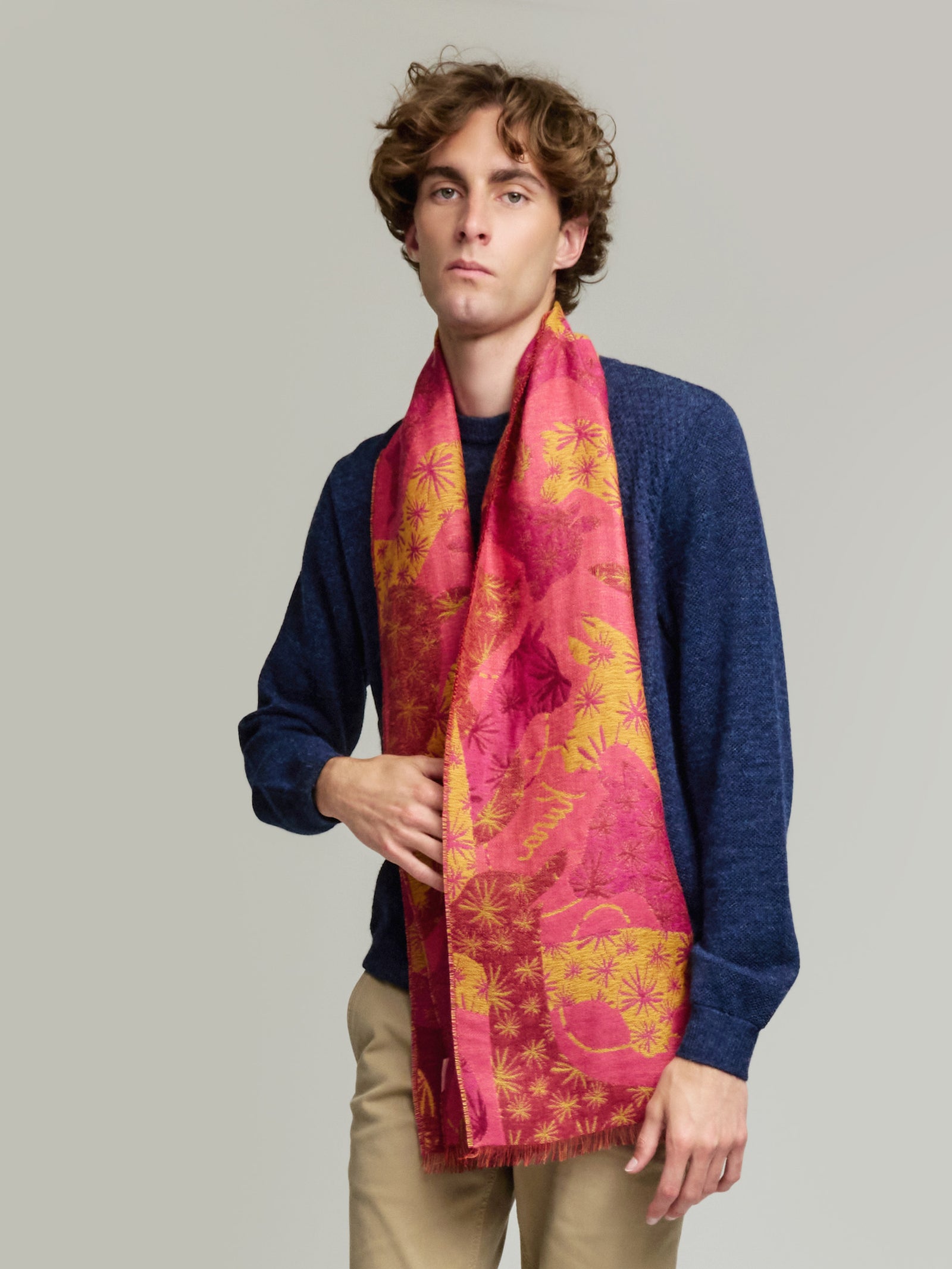 Yasu Scarf Baby Alpaca Color Cherry