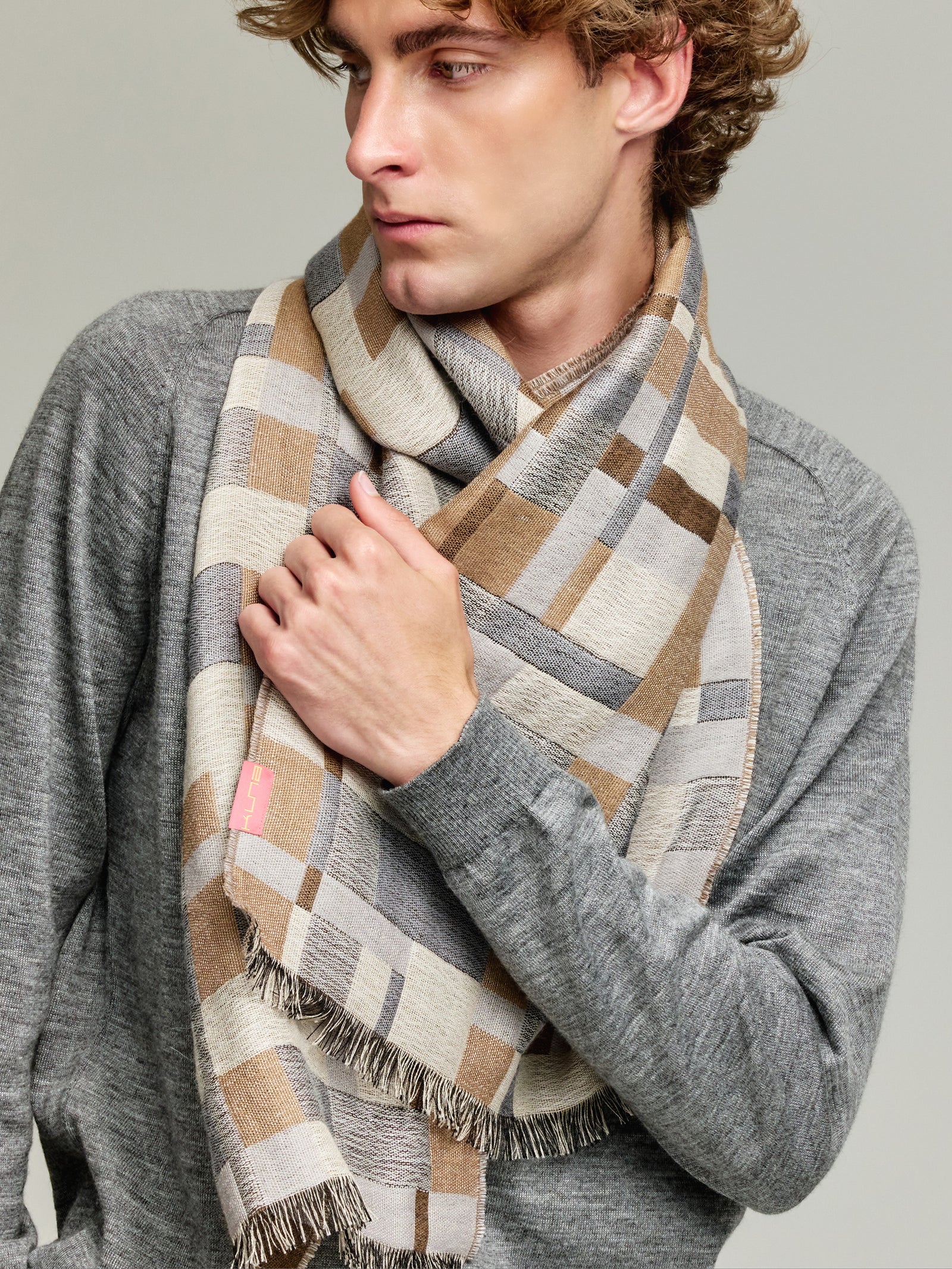 Yatuski Scarf Baby Alpaca Color Grey