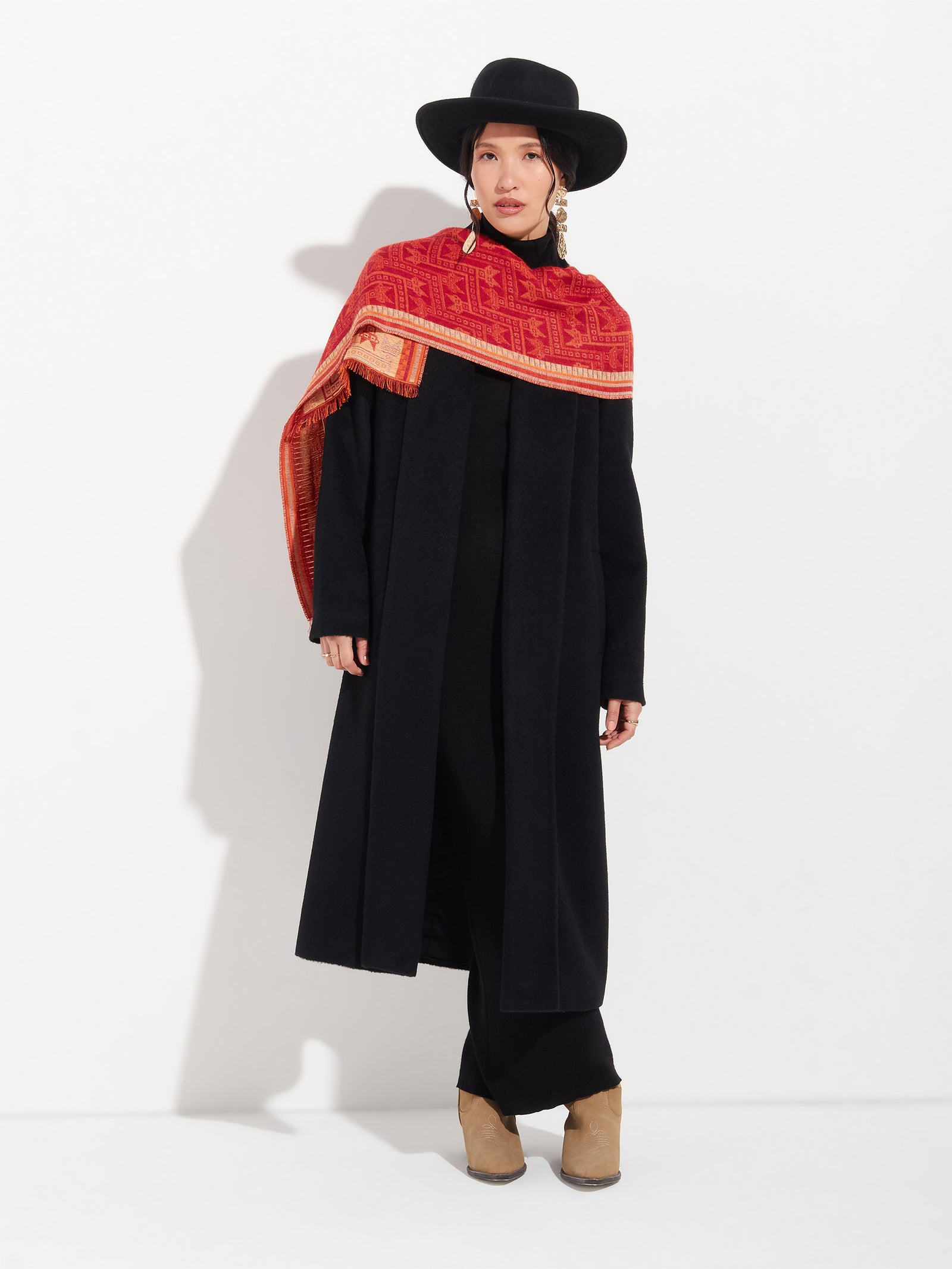 Chancay - 39 Scarf Baby Alpaca Color Red