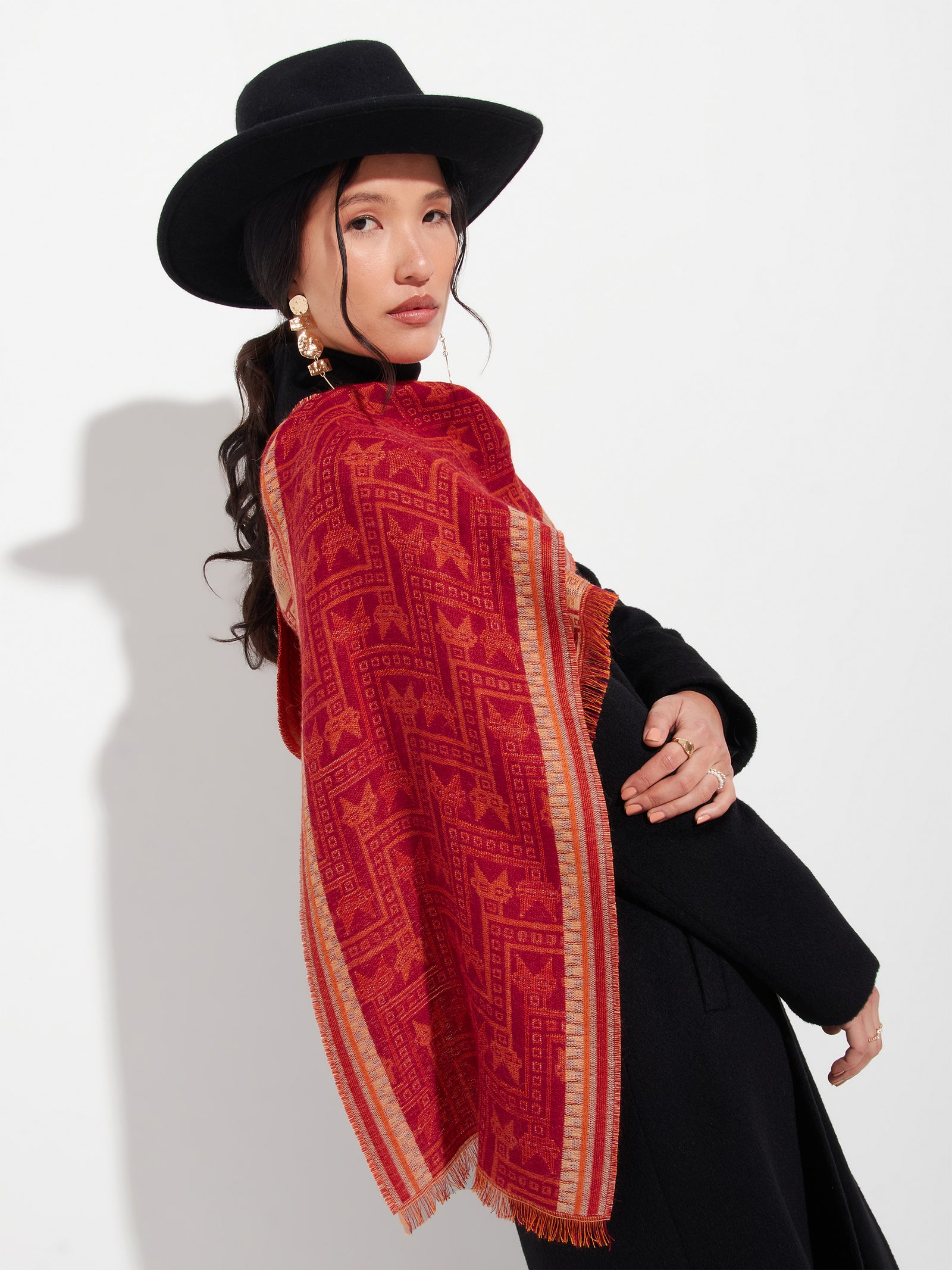 Chancay - 39 Scarf Baby Alpaca Color Red