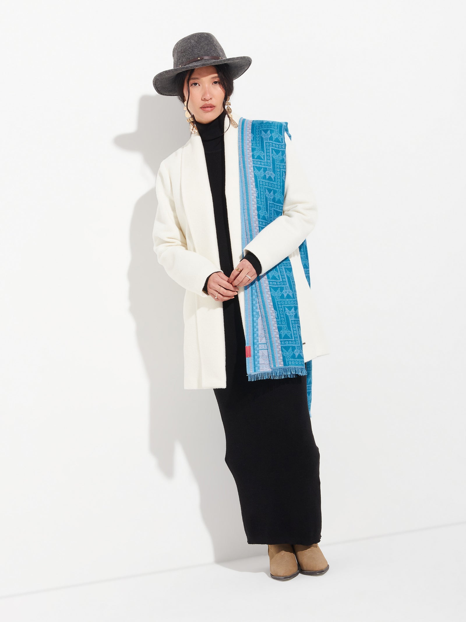 Chancay - 39 Scarf Baby Alpaca Color Blue