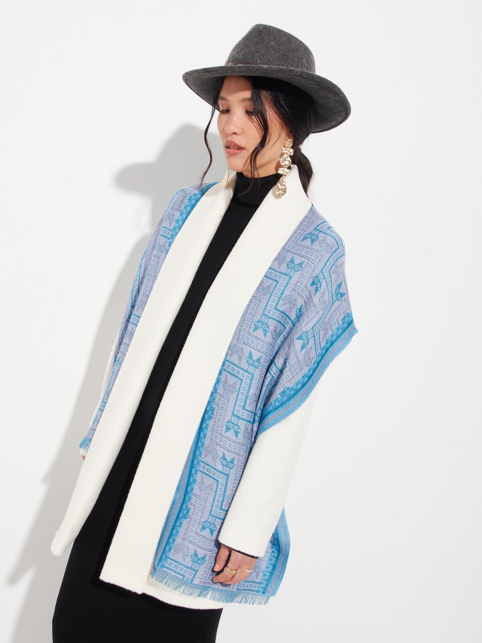 Chancay - 39 Scarf Baby Alpaca Color Blue